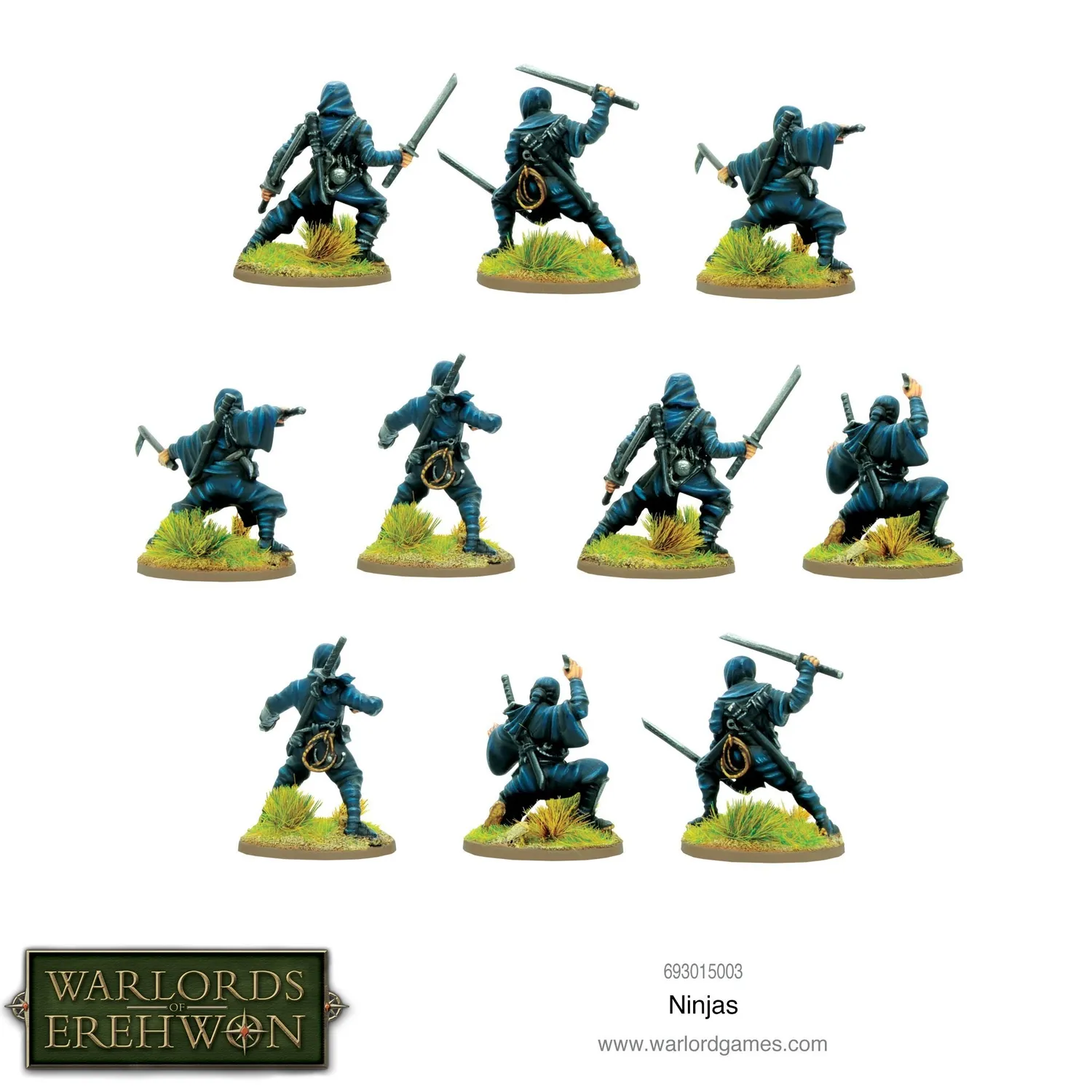 Warlord Games Erehwon Ninja boîte 10 figurines métal