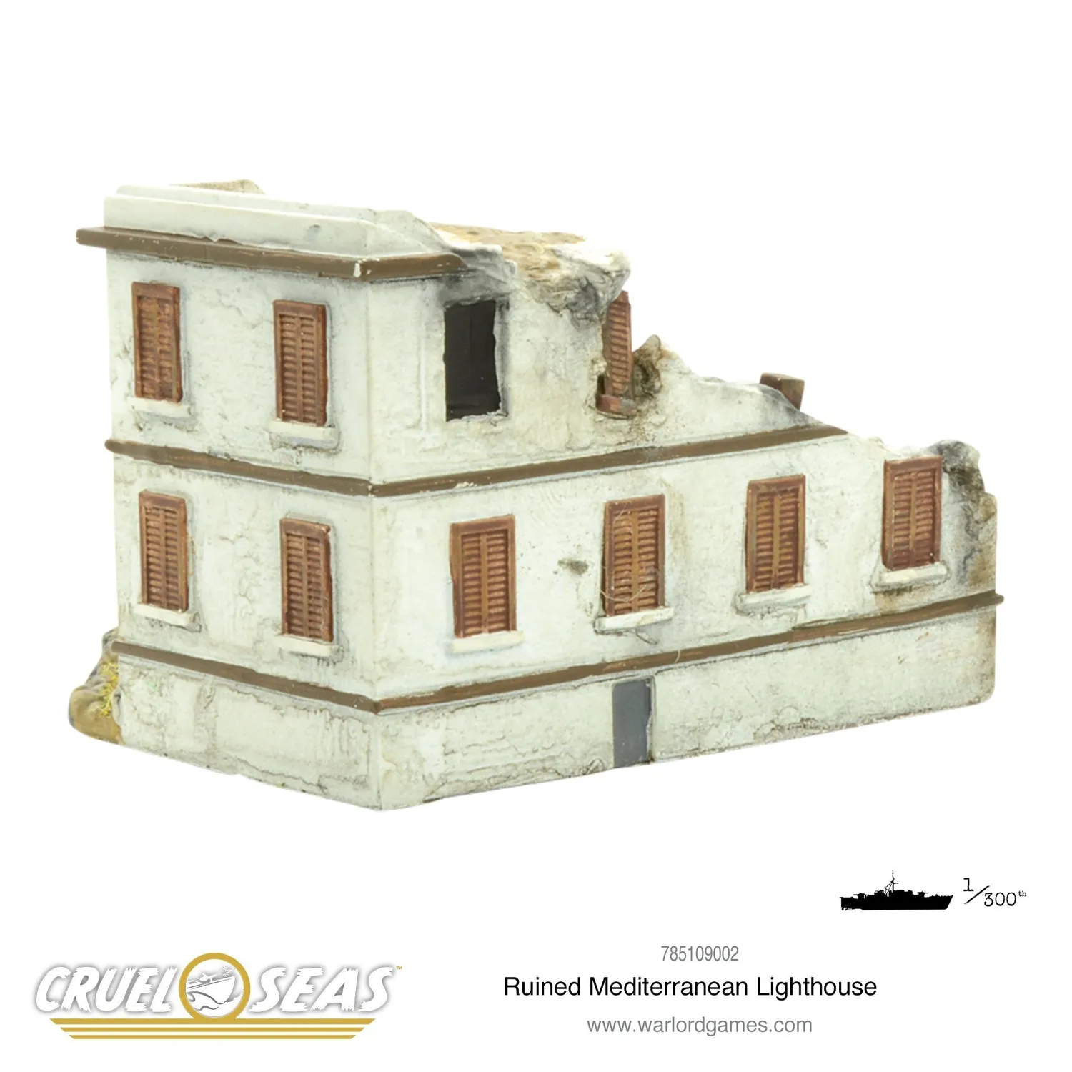 Bolt Action Ruined Mediterranean Lighthouse décor résine