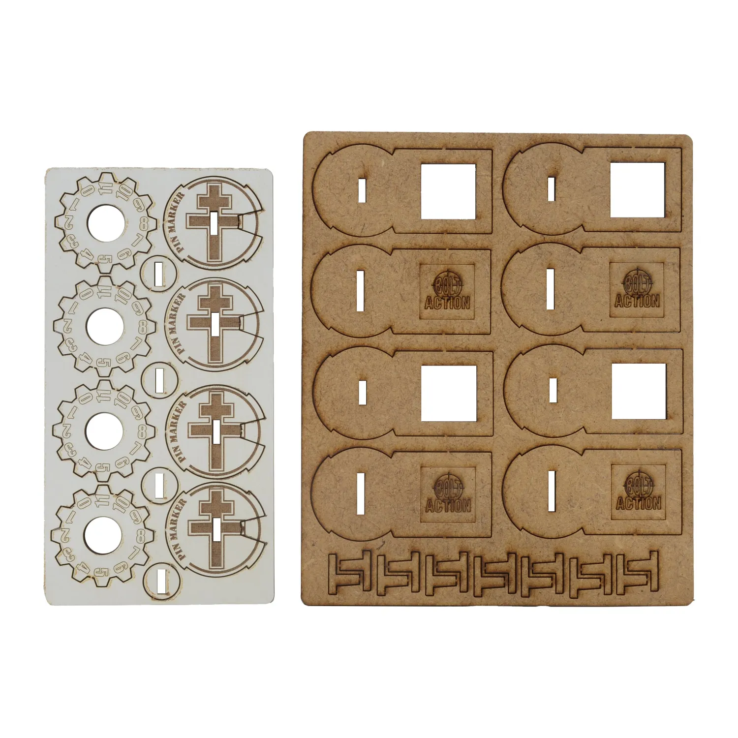 Warlord Games Bolt Action Pin Markers 8th Army MDF Desert Rats