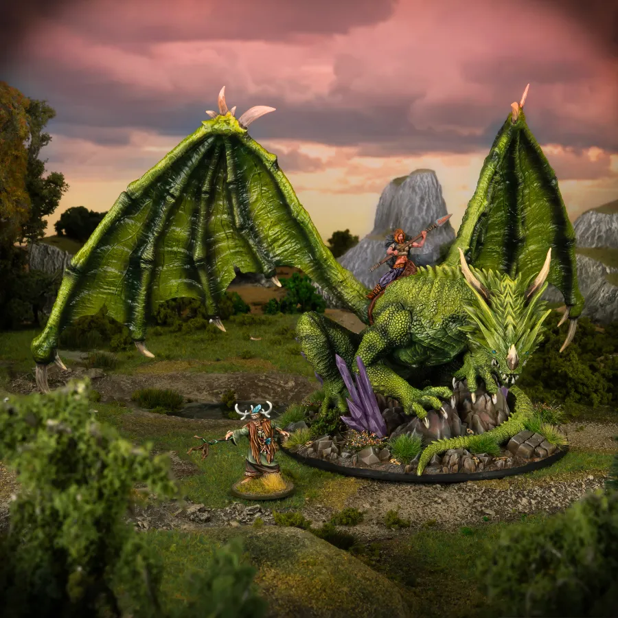 Bolt Action Argloth Rivelwyr dragon fantasy plastique 290 mm