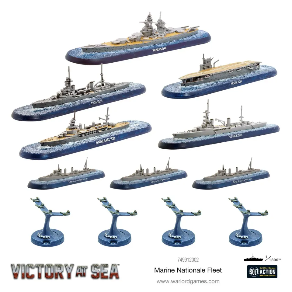 Warlord Games Victory at Sea Marine Nationale Fleet coffret