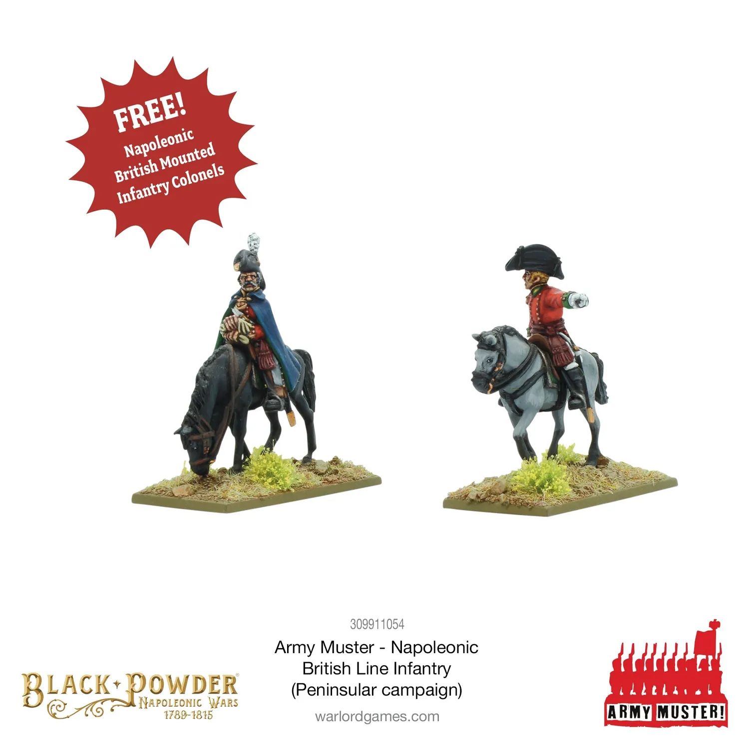 Black Powder Army Muster infanterie britannique 72 figs
