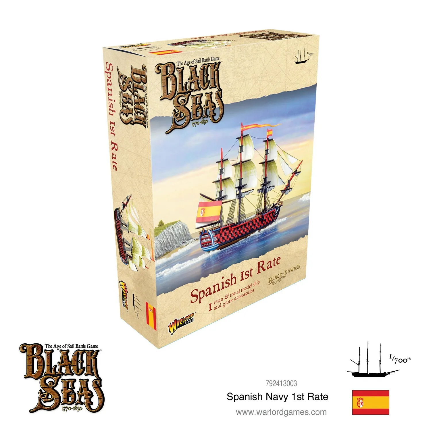 Warlord Games Black Seas Spanish Navy 1st Rate bateau