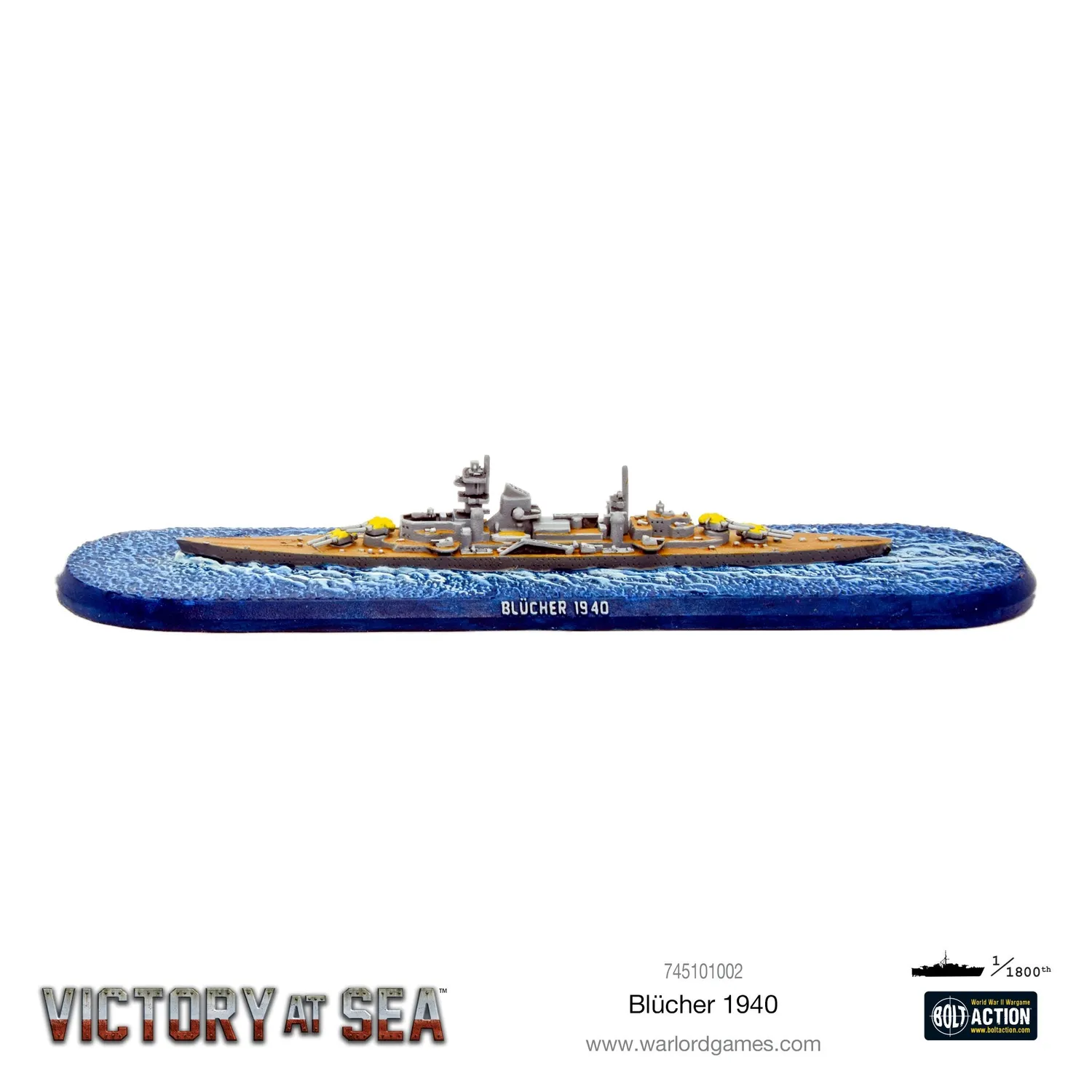 Victory at Sea Blücher croiseur lourd navire résine métal