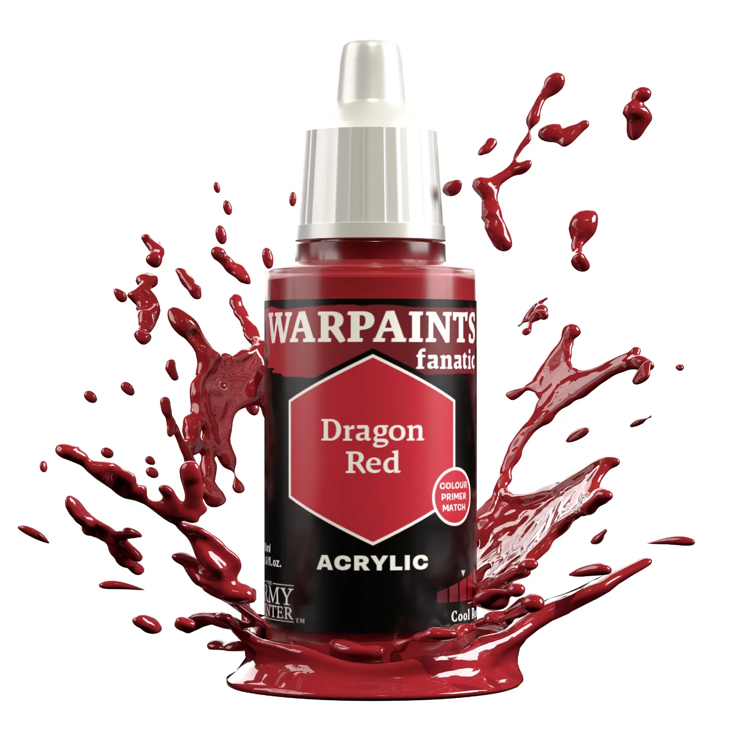 Bolt Action Warpaints Fanatic Dragon Red peinture acrylique rouge 18 ml pigmentée