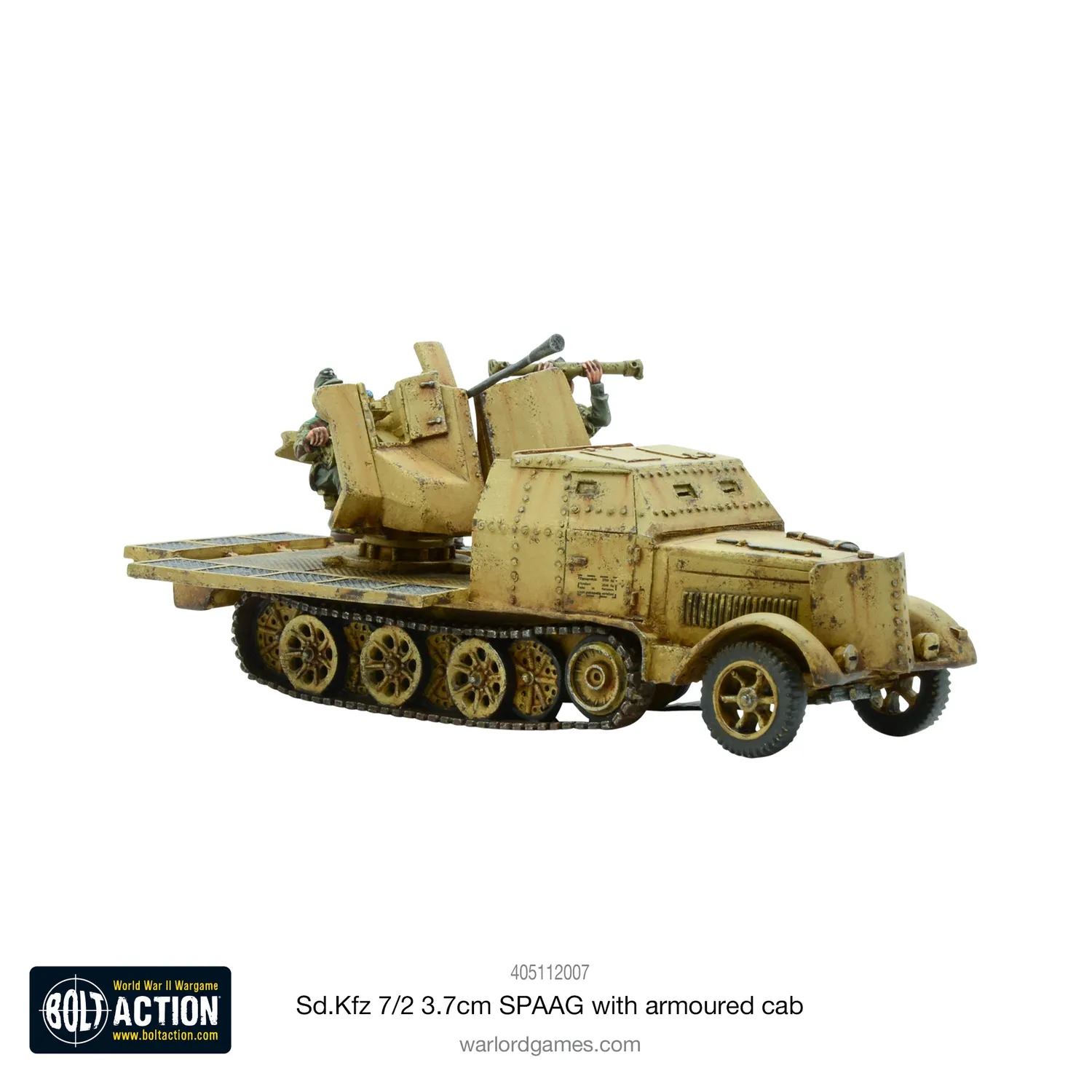 Bolt Action Sd.Kfz 7/2 3.7cm SPAAG véhicule résine cabine blindée