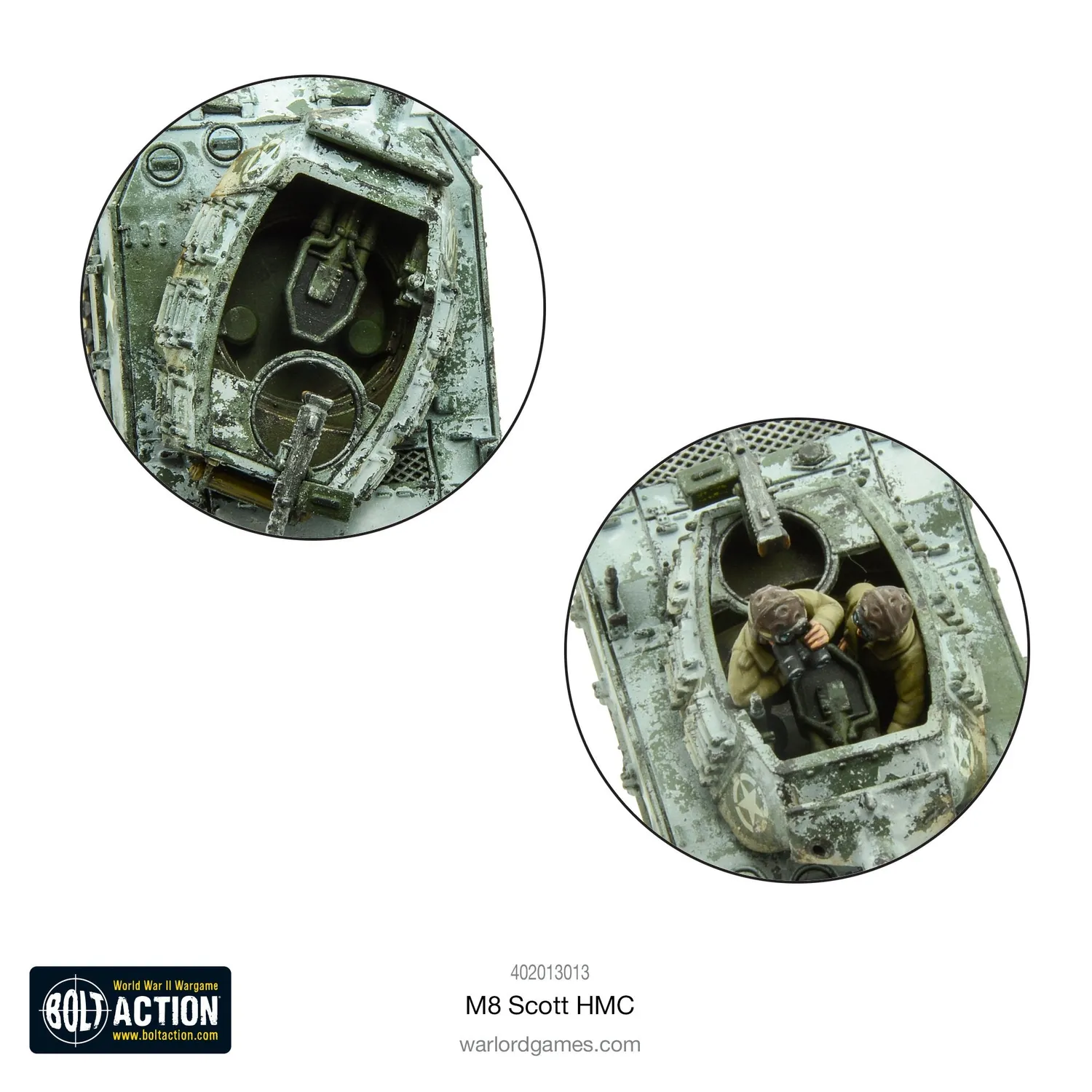 Bolt Action M8 Scott HMC char miniature 1/56 plastique