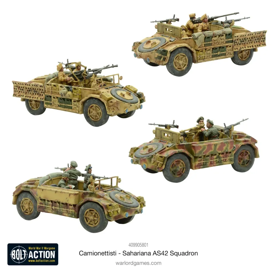 Bolt Action Camionettisti Sahariana AS42 Squadron véhicules blindés