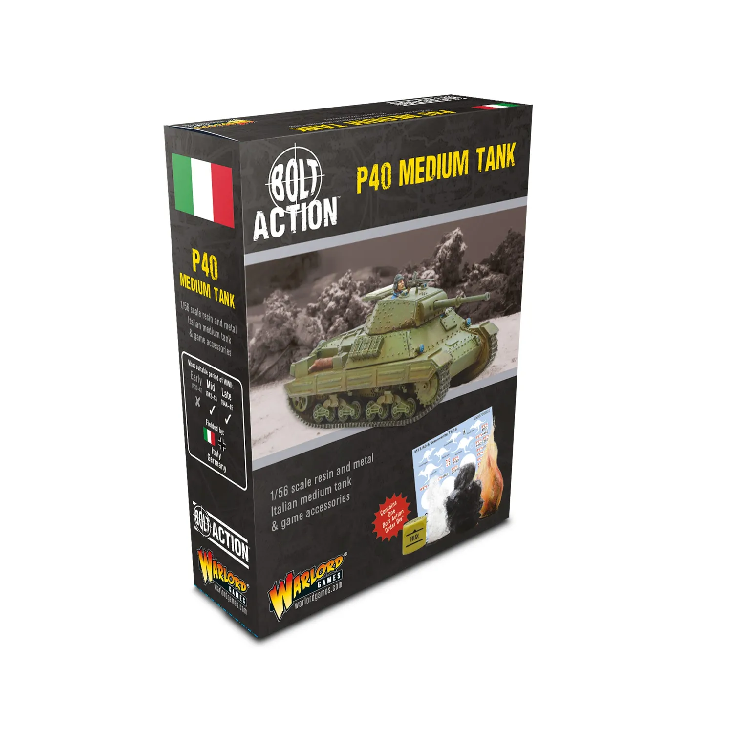 Bolt Action char italien P40 tank moyen résine