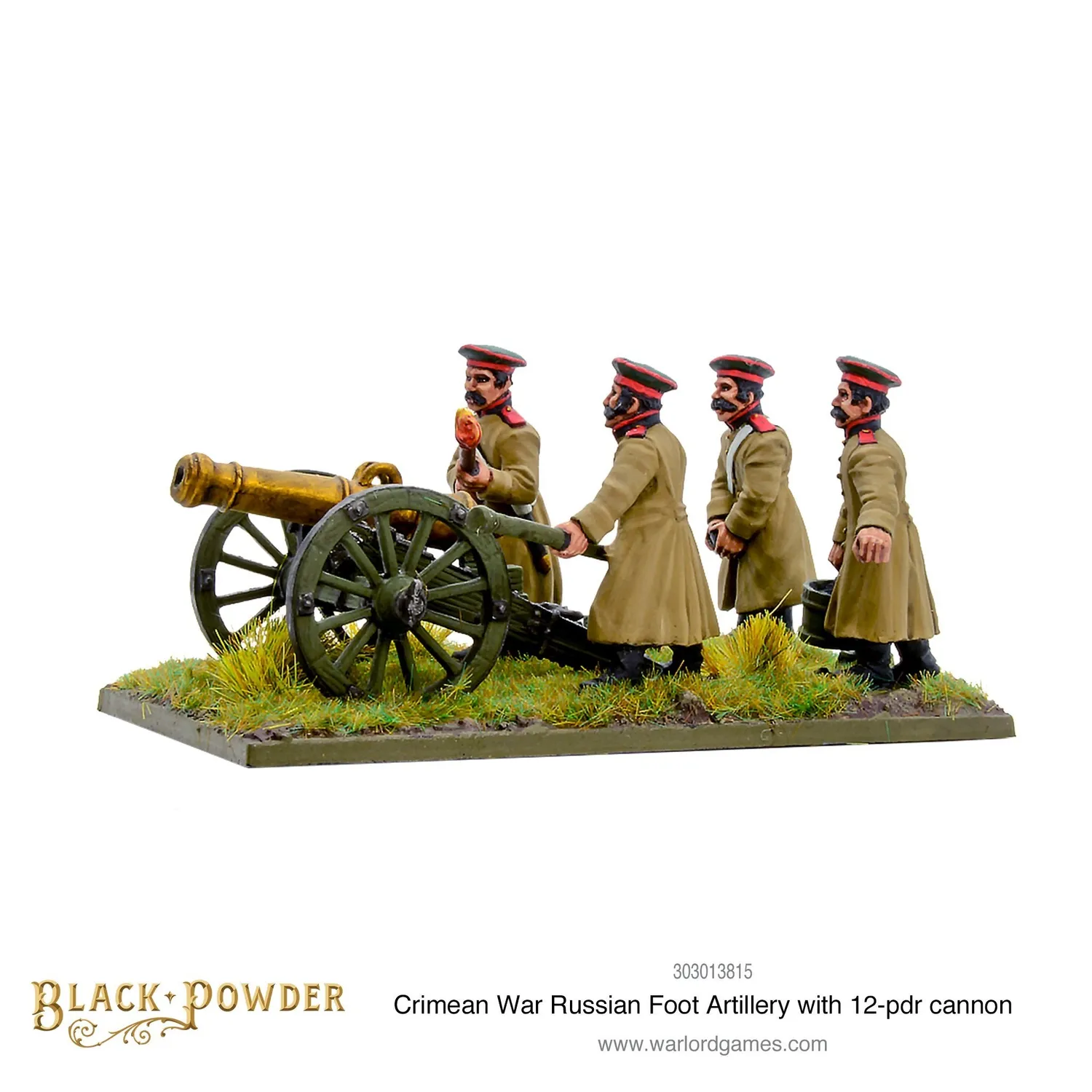 Warlord Games Crimean War Russian foot artillery with 12-pdr cannon figurine métal