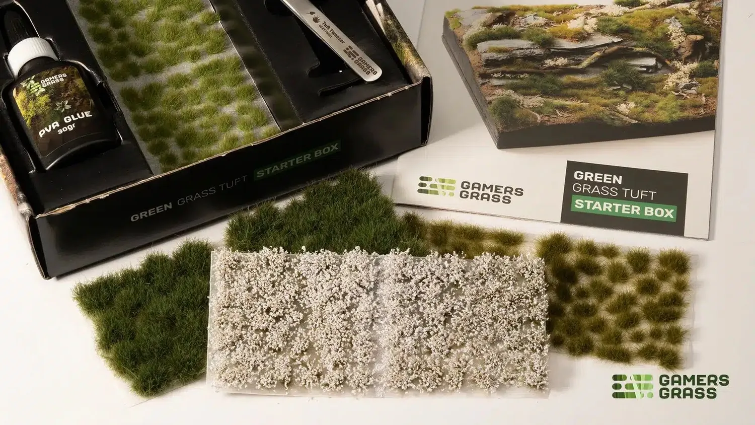 Gamers Grass Kit démarrage paysages verdoyants touffes x4 feuilles