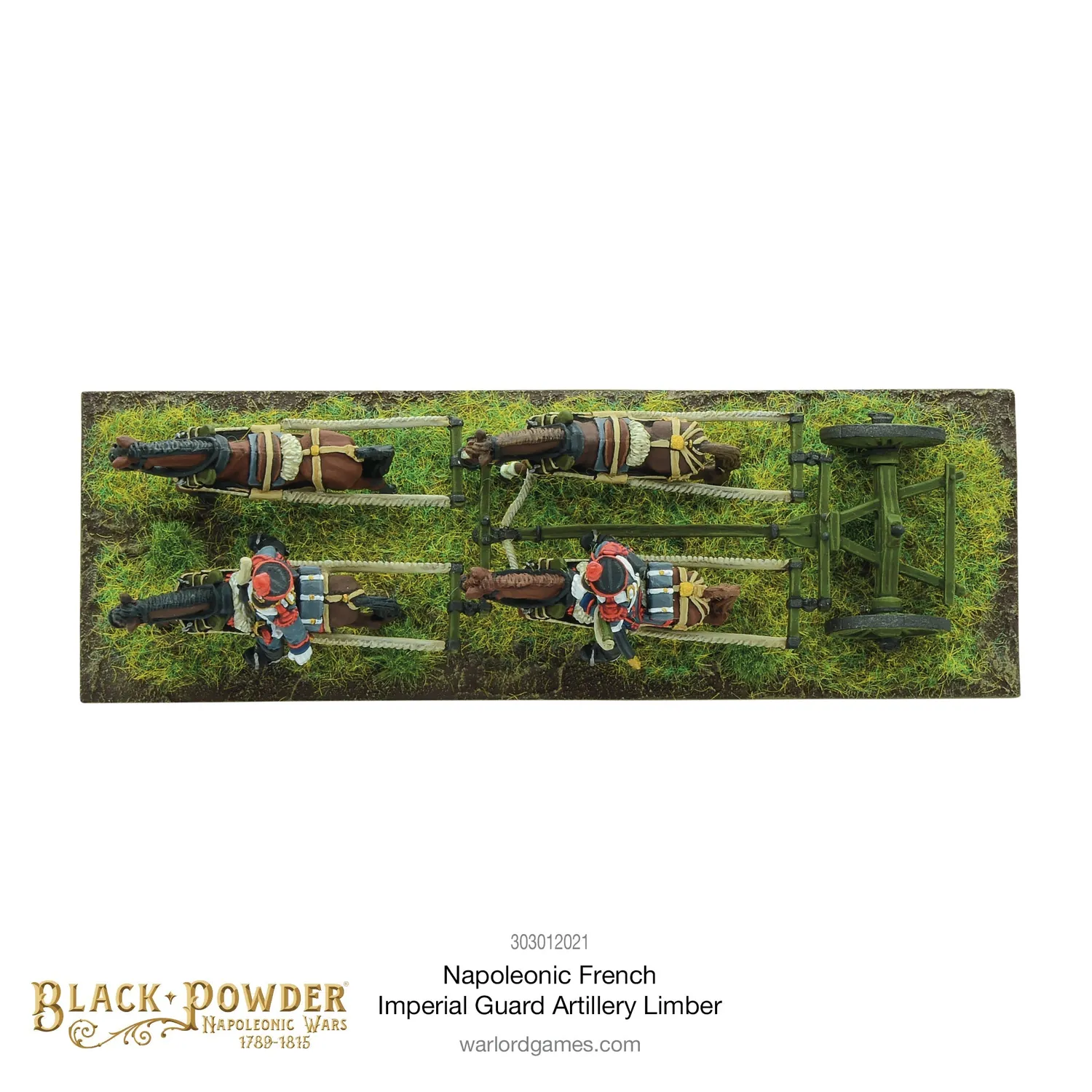 Black Powder Napoleonic French Imperial Guard Artillery Limber attelage résine