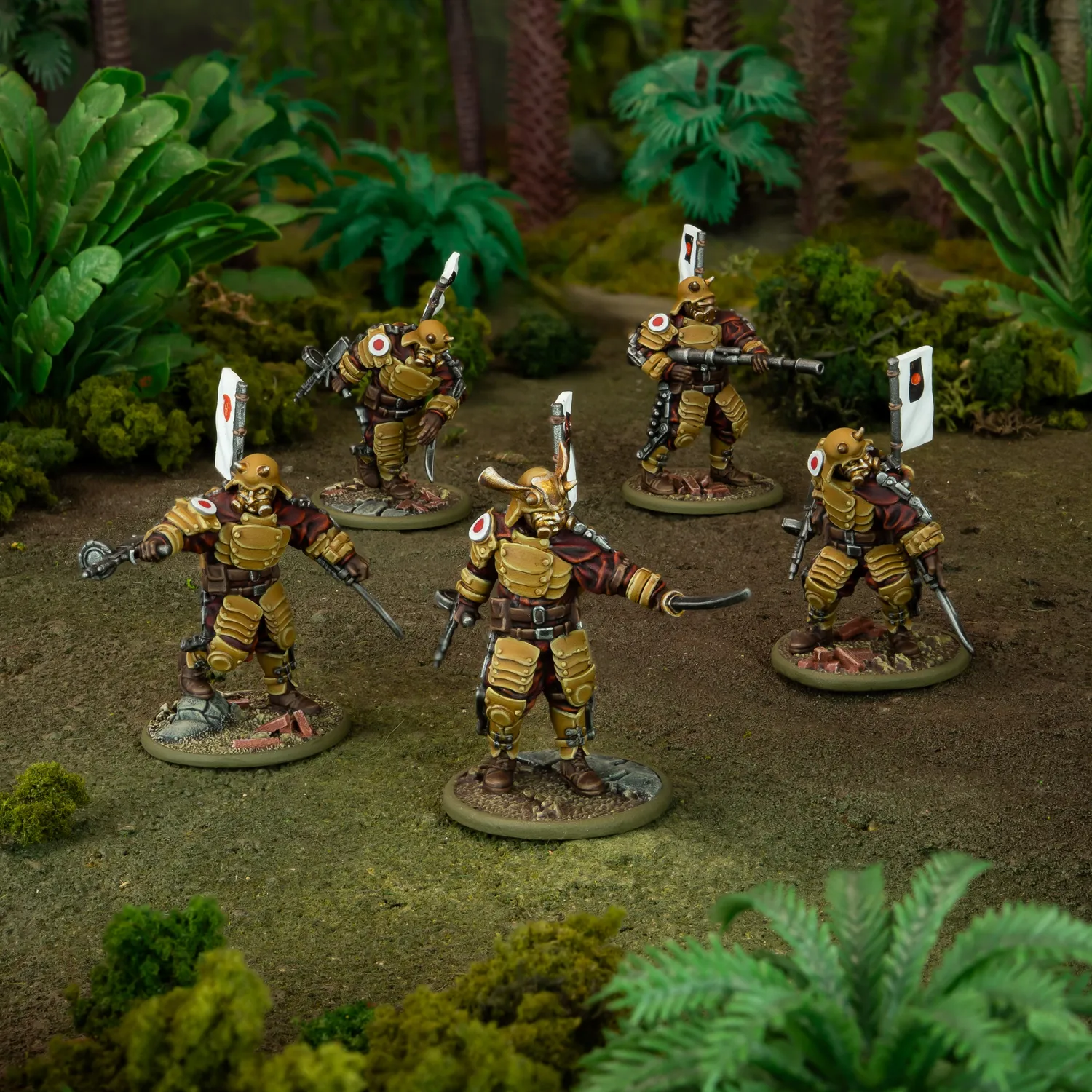 Bolt Action Konflikt '47 Assault-Frame Armoured Infantry Squad figurines