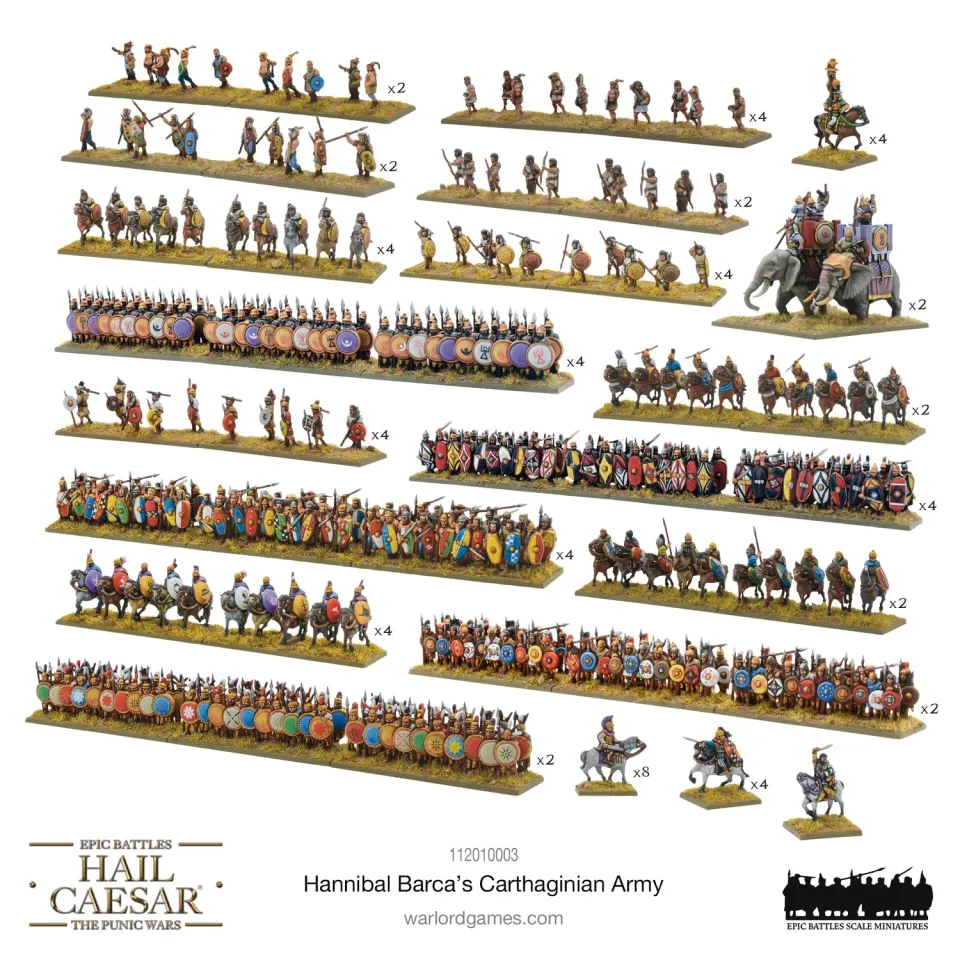 Hail Caesar Epic Battles Hannibal Barca armée carthaginoise