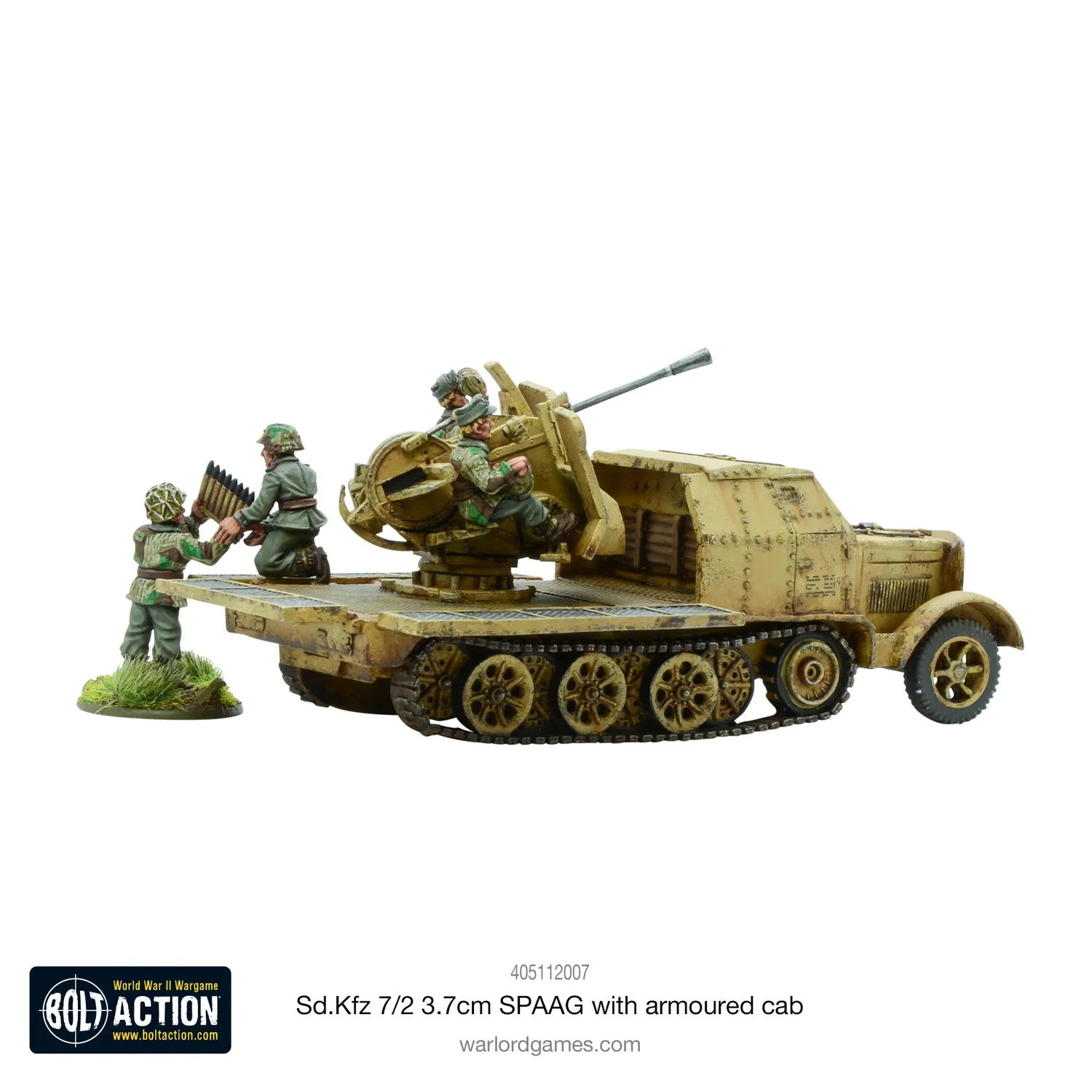 Bolt Action Sd.Kfz 7/2 3.7cm SPAAG véhicule résine cabine blindée