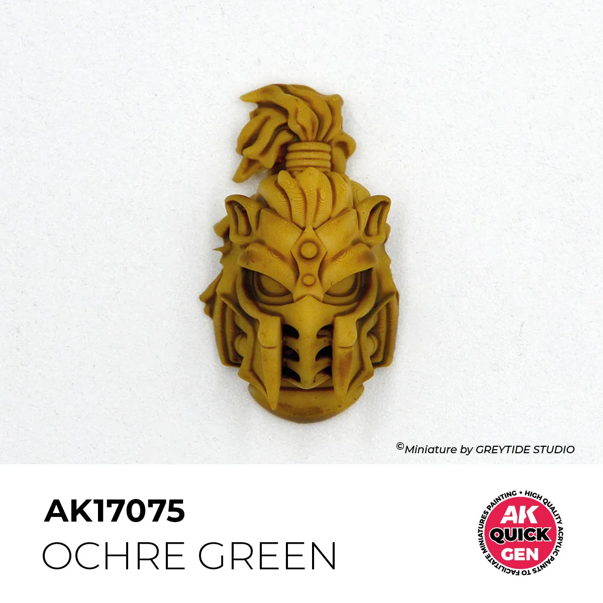AK Interactive QuickGen Ochre Green peinture acrylique 18ml contraste