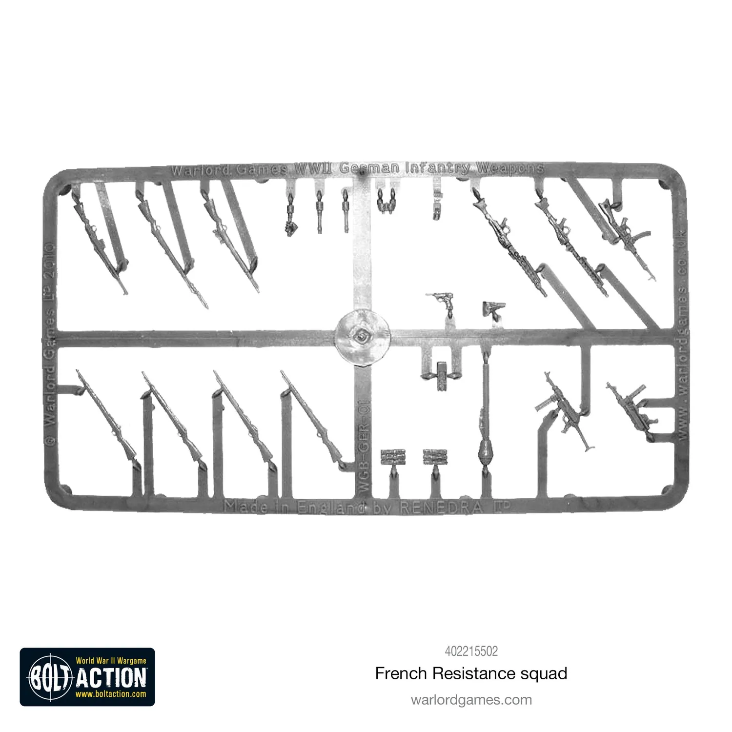 Bolt Action French Resistance Squad figurines résistance 10 pièces
