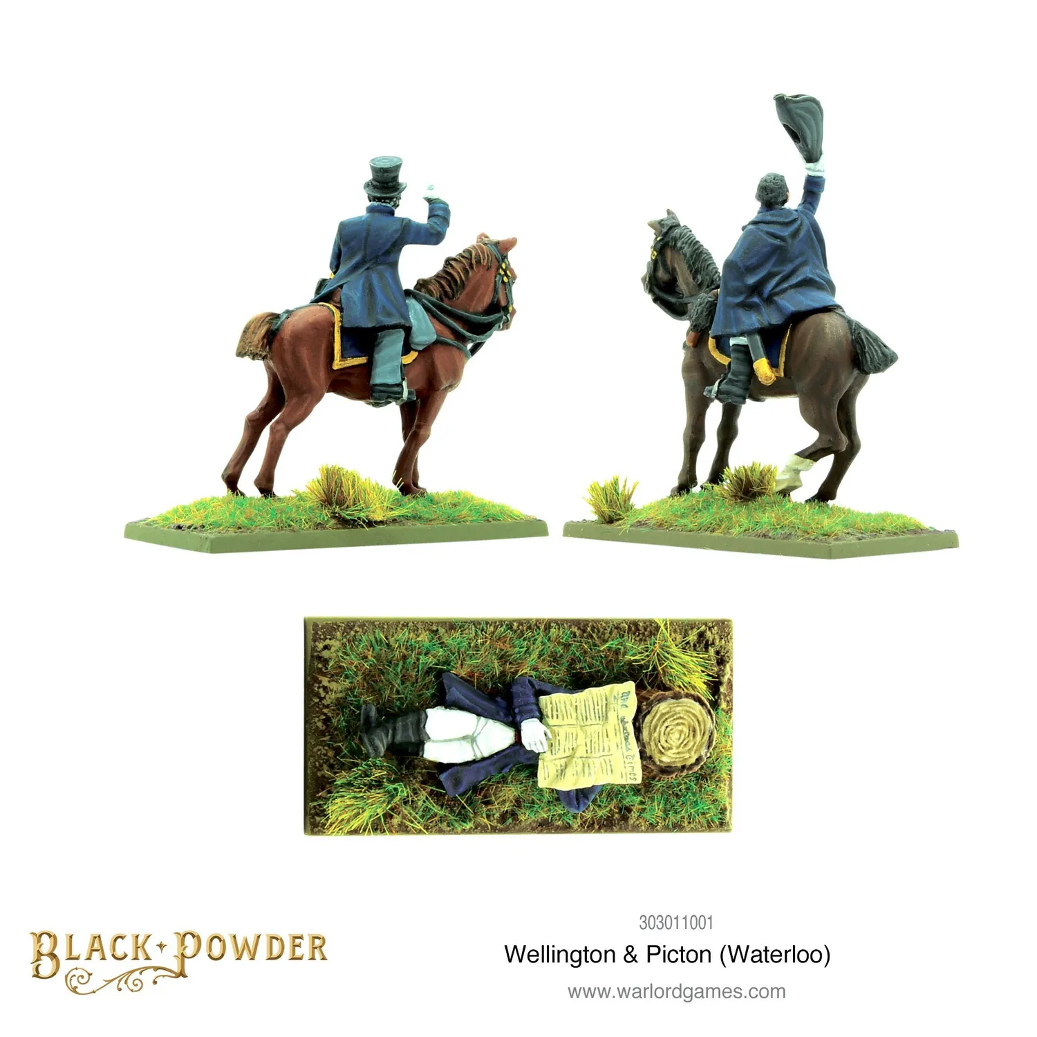 Black Powder Wellington & Picton figurines métal montées Waterloo