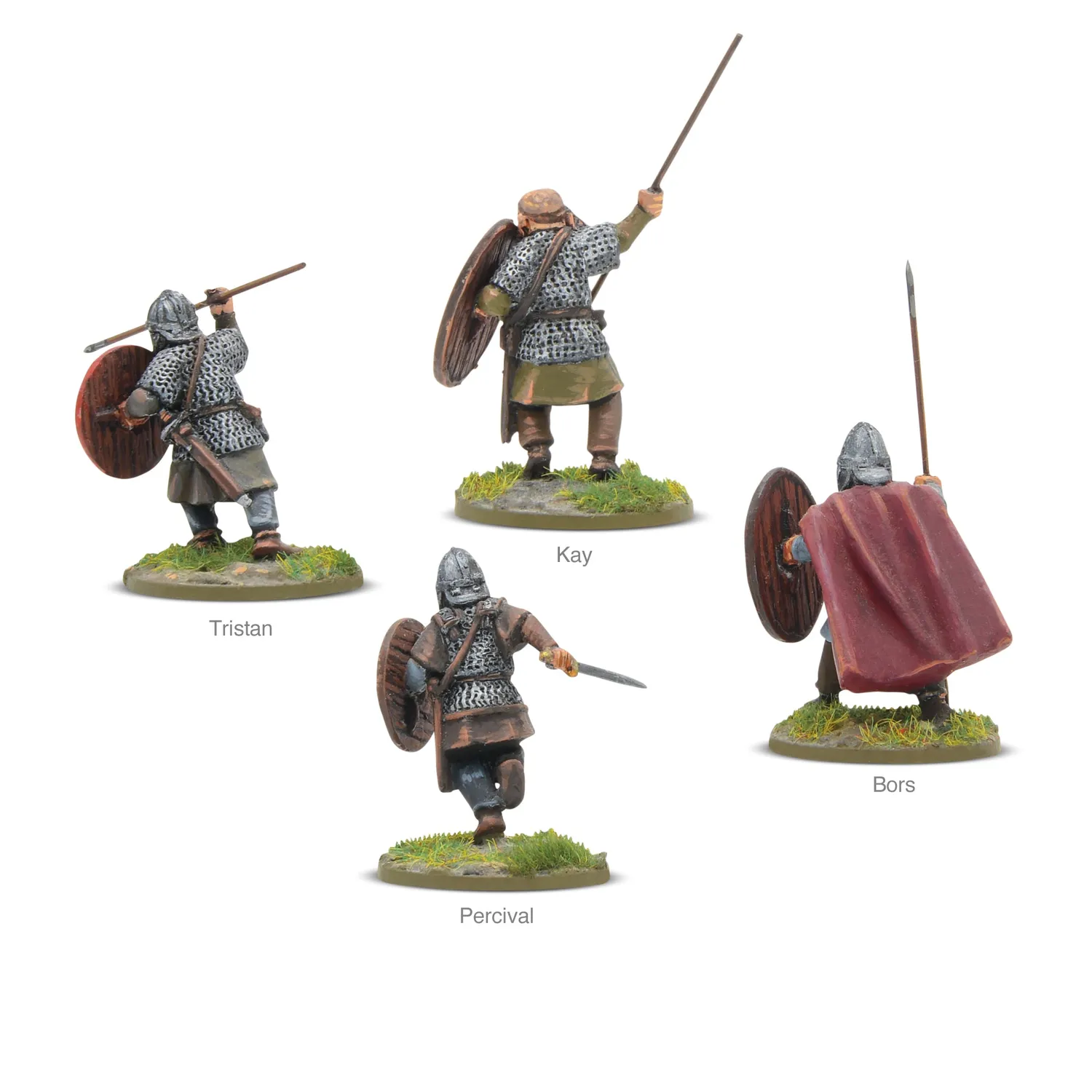 Hail Caesar Age of Arthur Arthurian Knights figurines métal x4