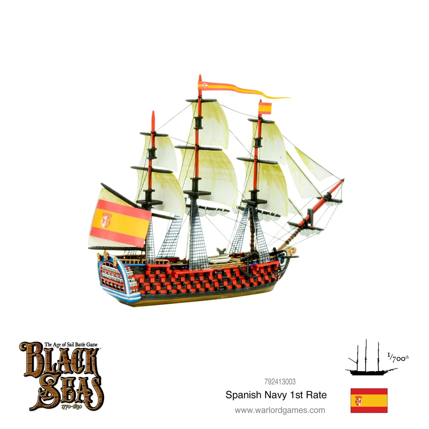 Warlord Games Black Seas Spanish Navy 1st Rate bateau