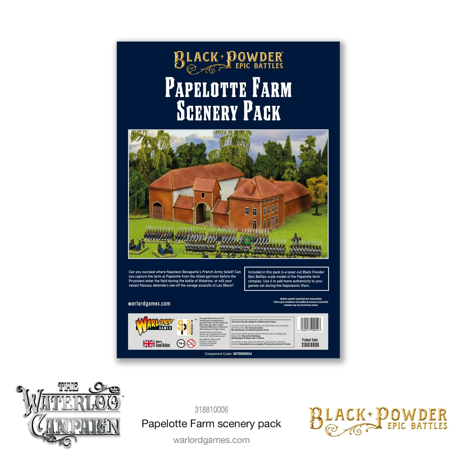 Bolt Action Black Powder Epic Battles Papelotte décor ferme Waterloo