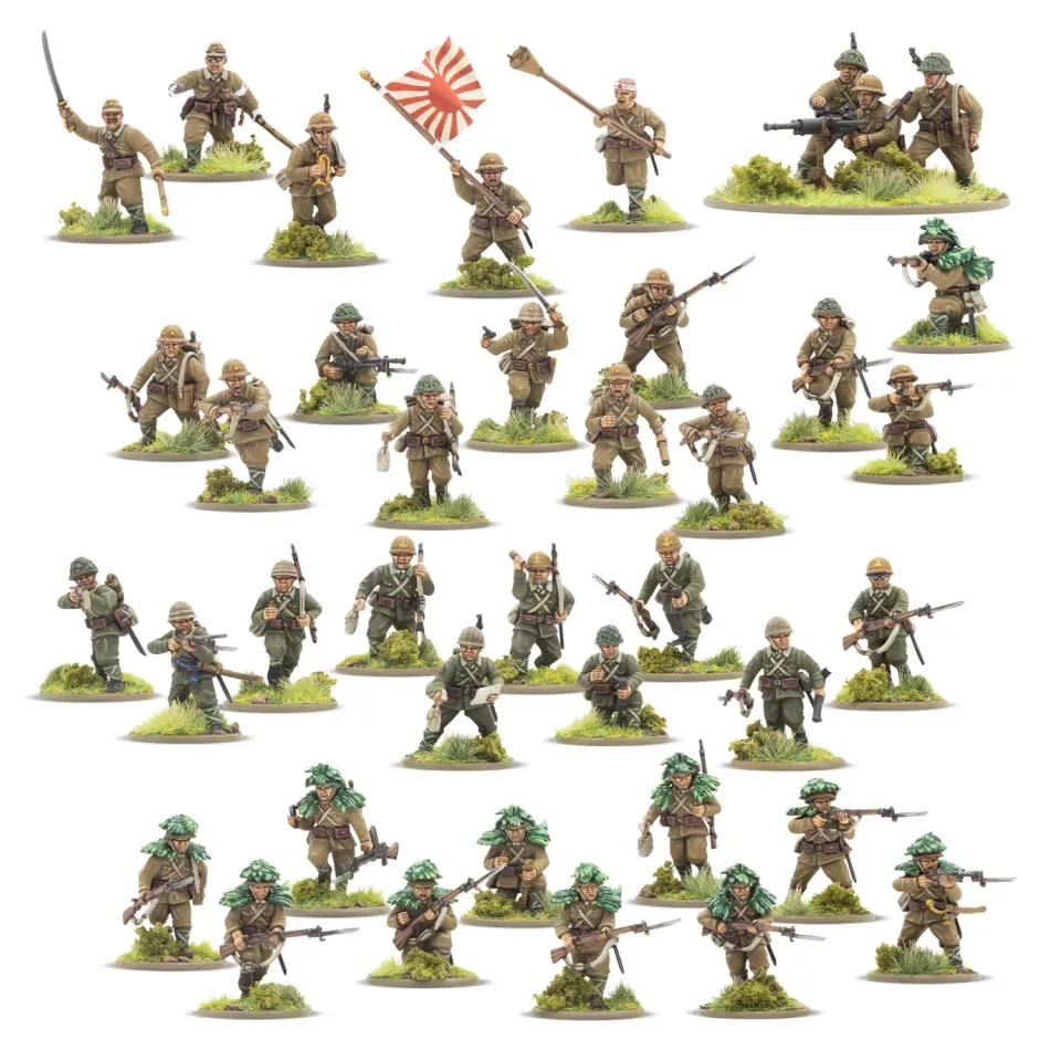 Bolt Action Japanese Army Infantry Platoon figurines 30 plastique