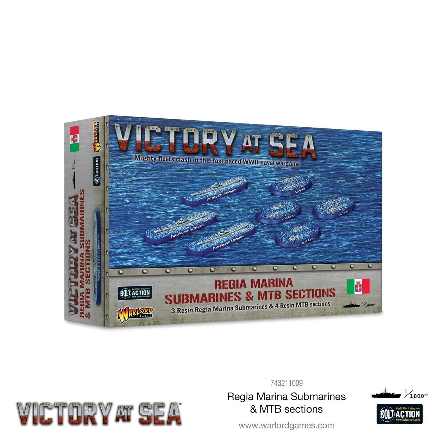 Victory at Sea Regia Marina Submarines & MTB sections navires résine