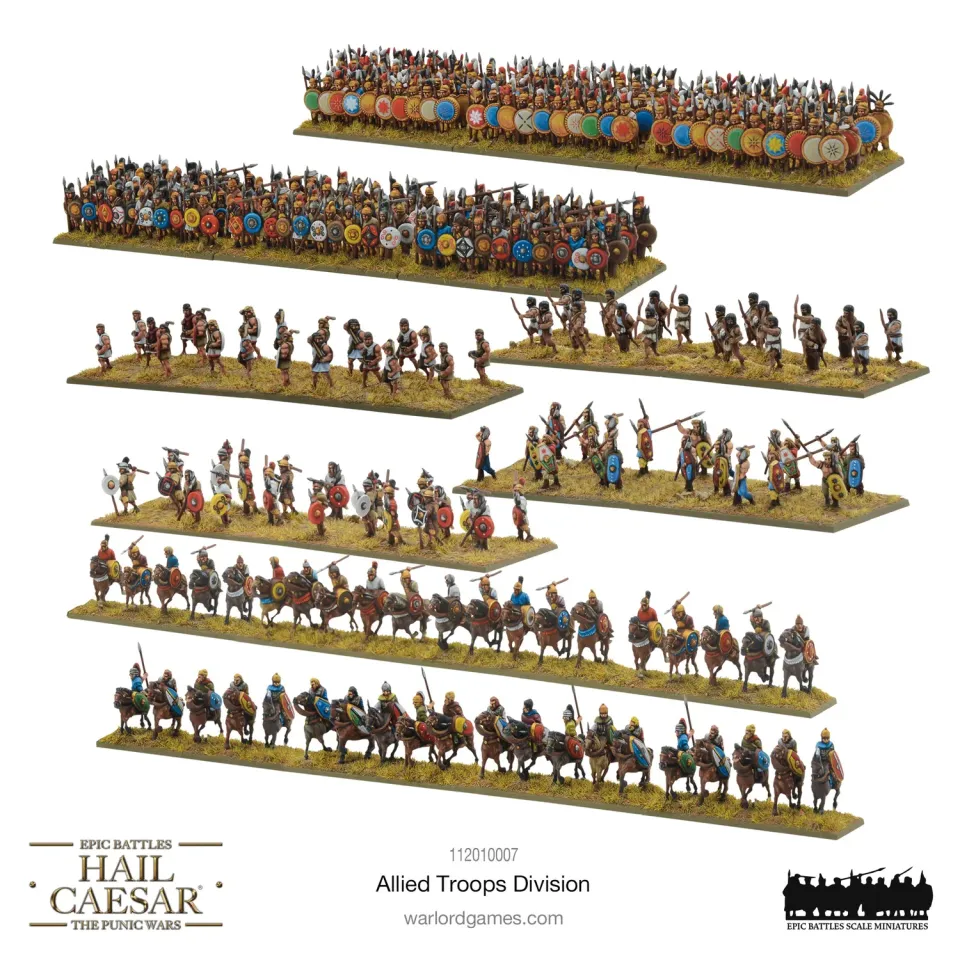 Warlord Hail Caesar Epic Battles Allied Troops division plastique
