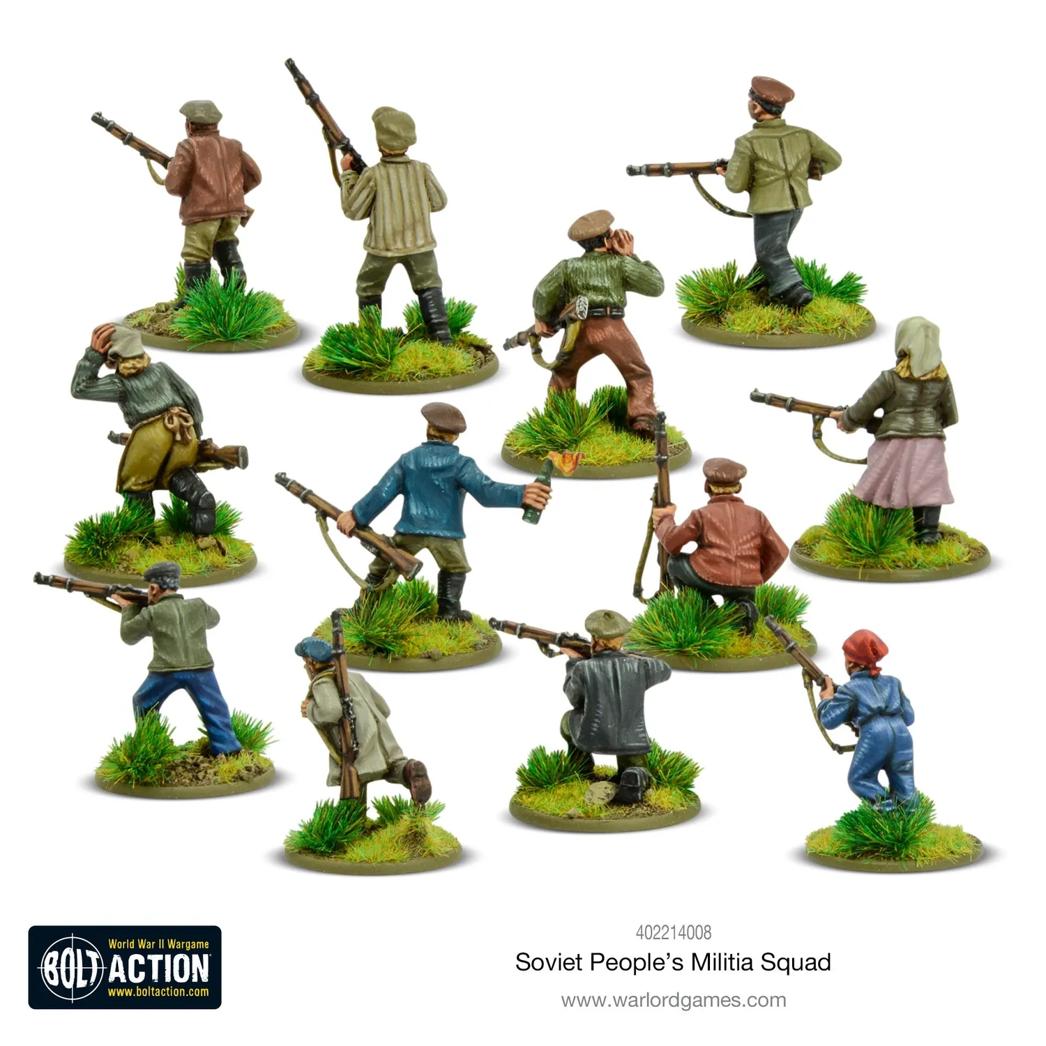 Warlord Games Bolt Action Soviet Peoples Militia escouade 12 métal