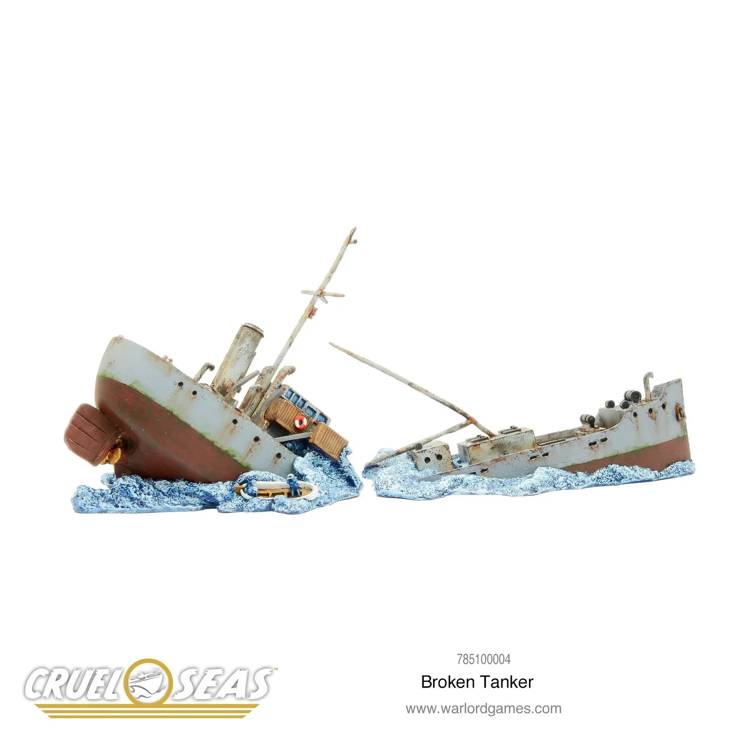 Bolt Action Cruel Seas Broken Tanker bateau épave résine métal