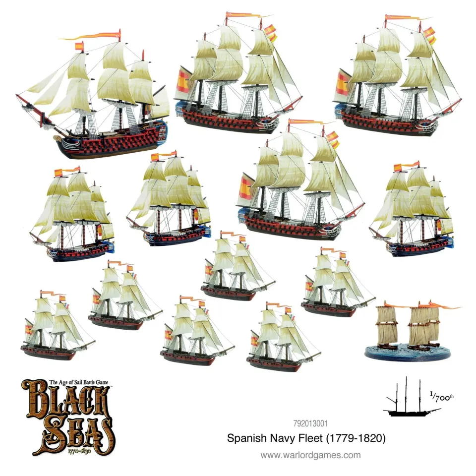Warlord Games Black Seas Spanish Navy Fleet coffret flotte voile