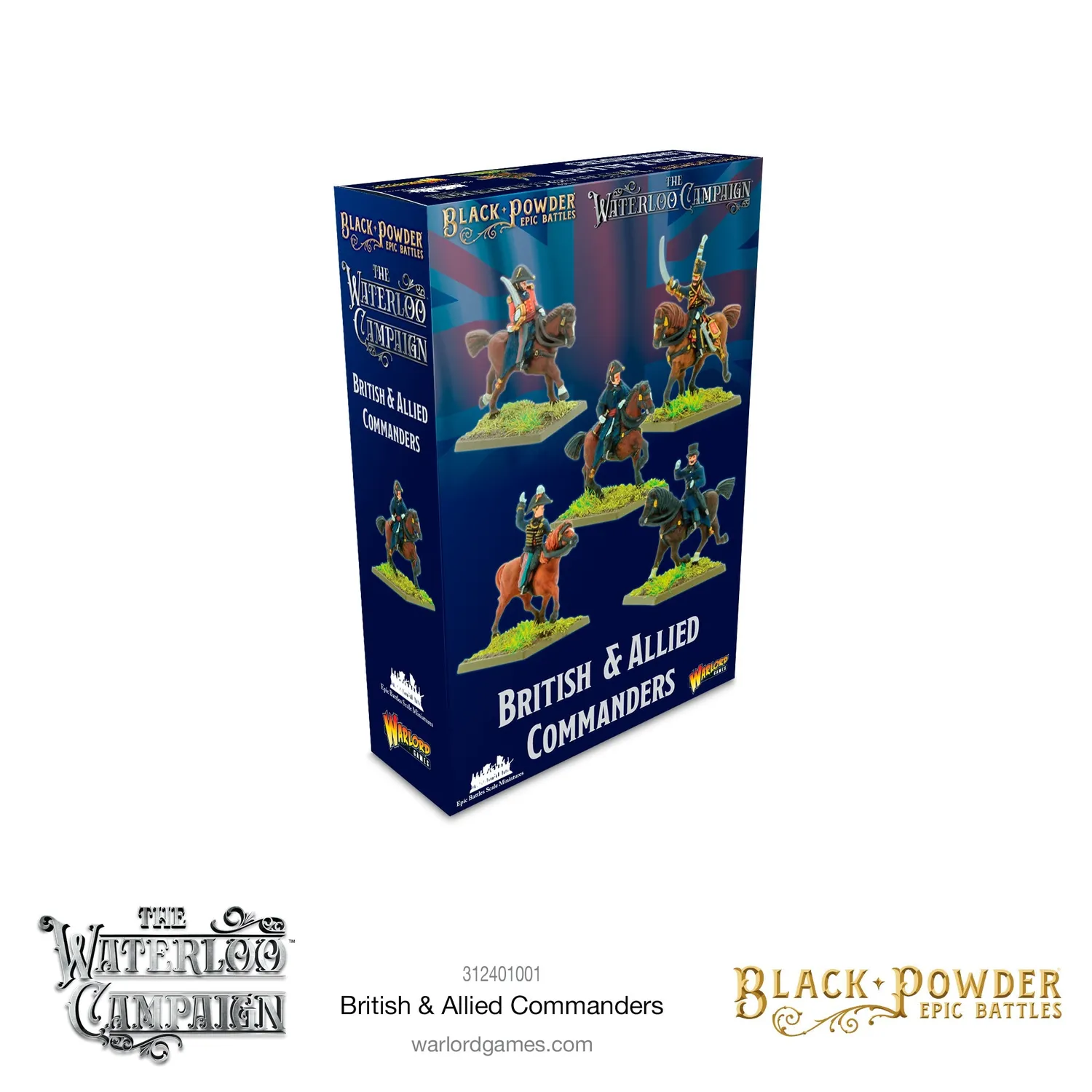 Bolt Action Black Powder Epic Battles: Napoleonic British & Allied Commanders figurines résine