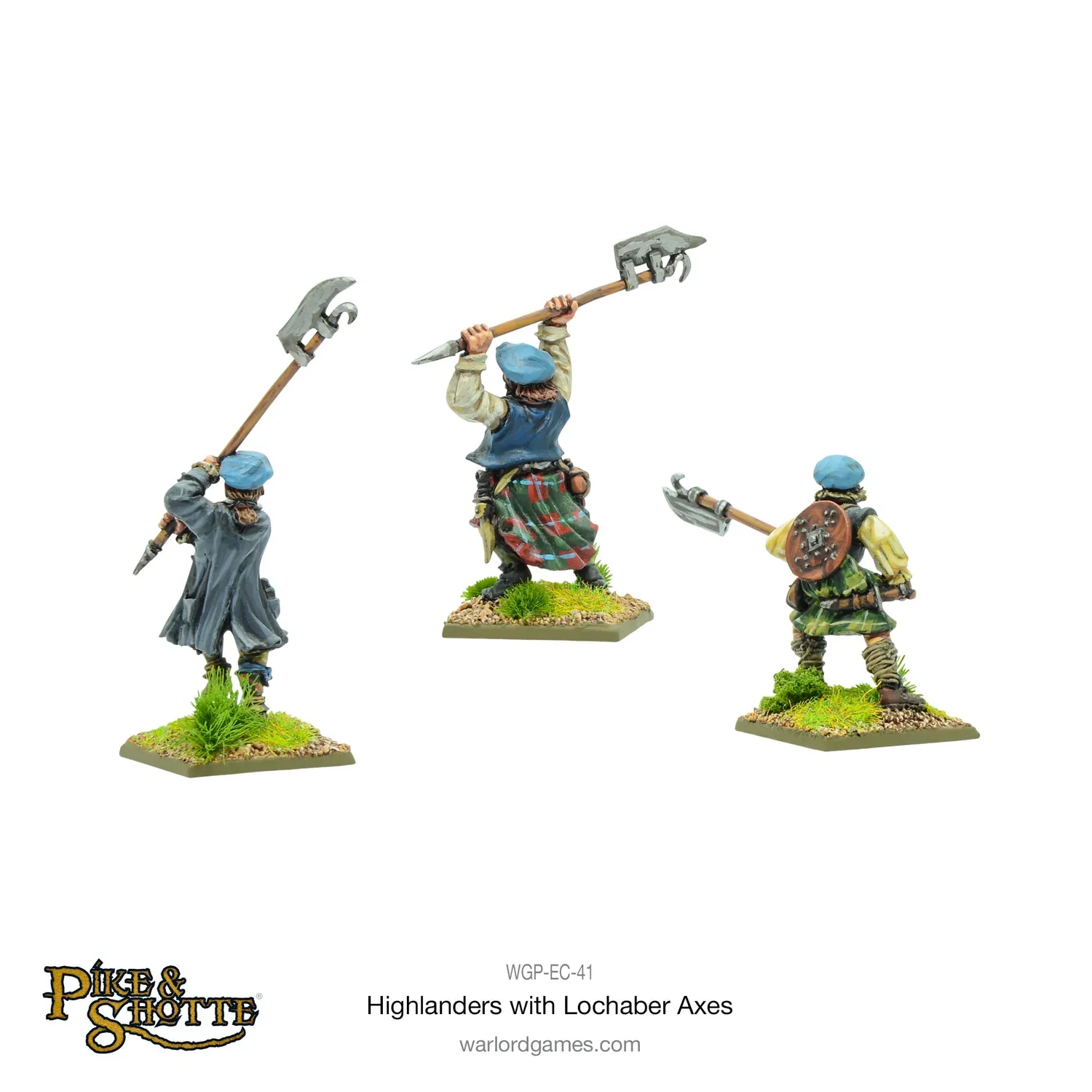 Bolt Action Pike & Shotte Highlanders with Lochaber Axes figurines métal