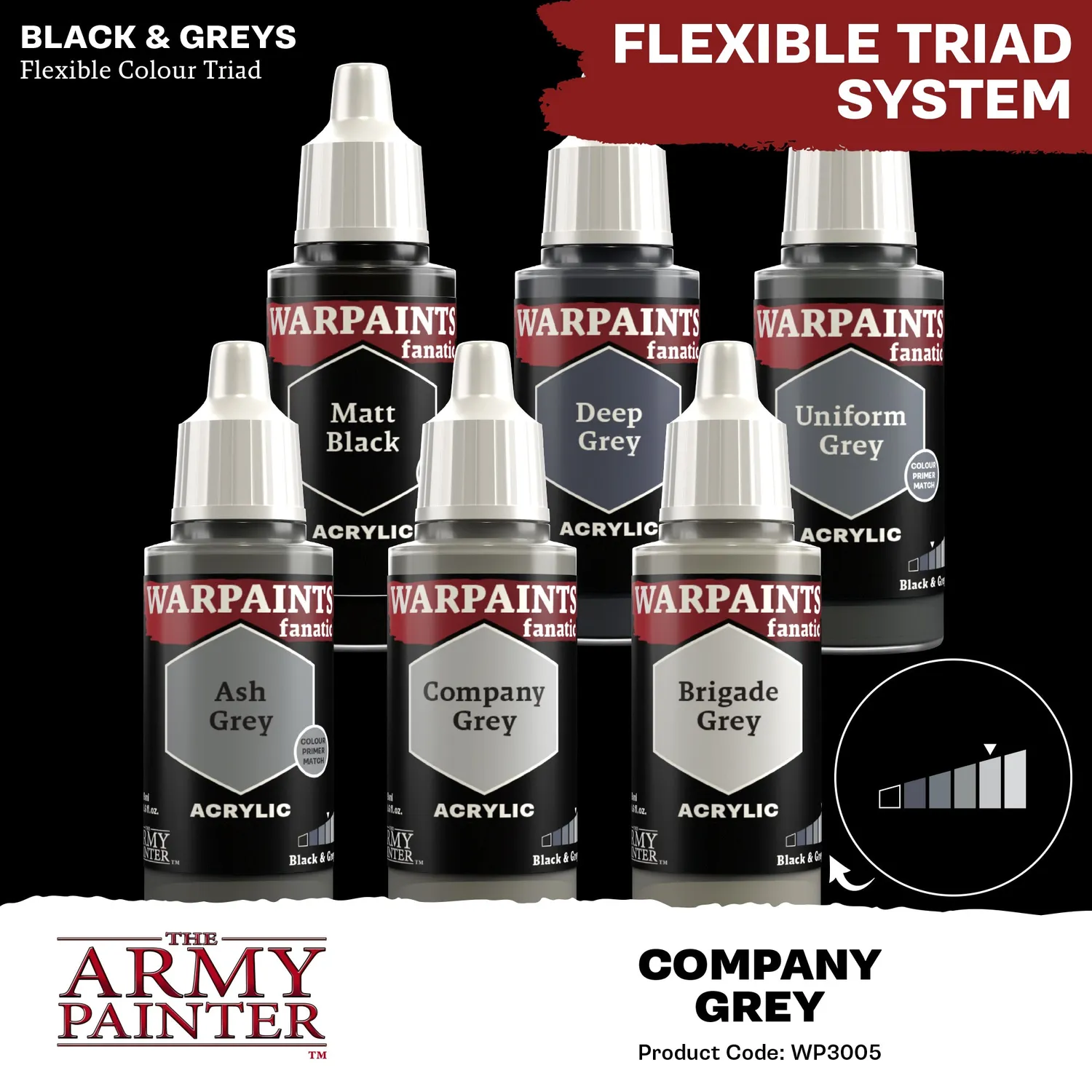 Army Painter Warpaints Fanatic Company Grey peinture 18ml