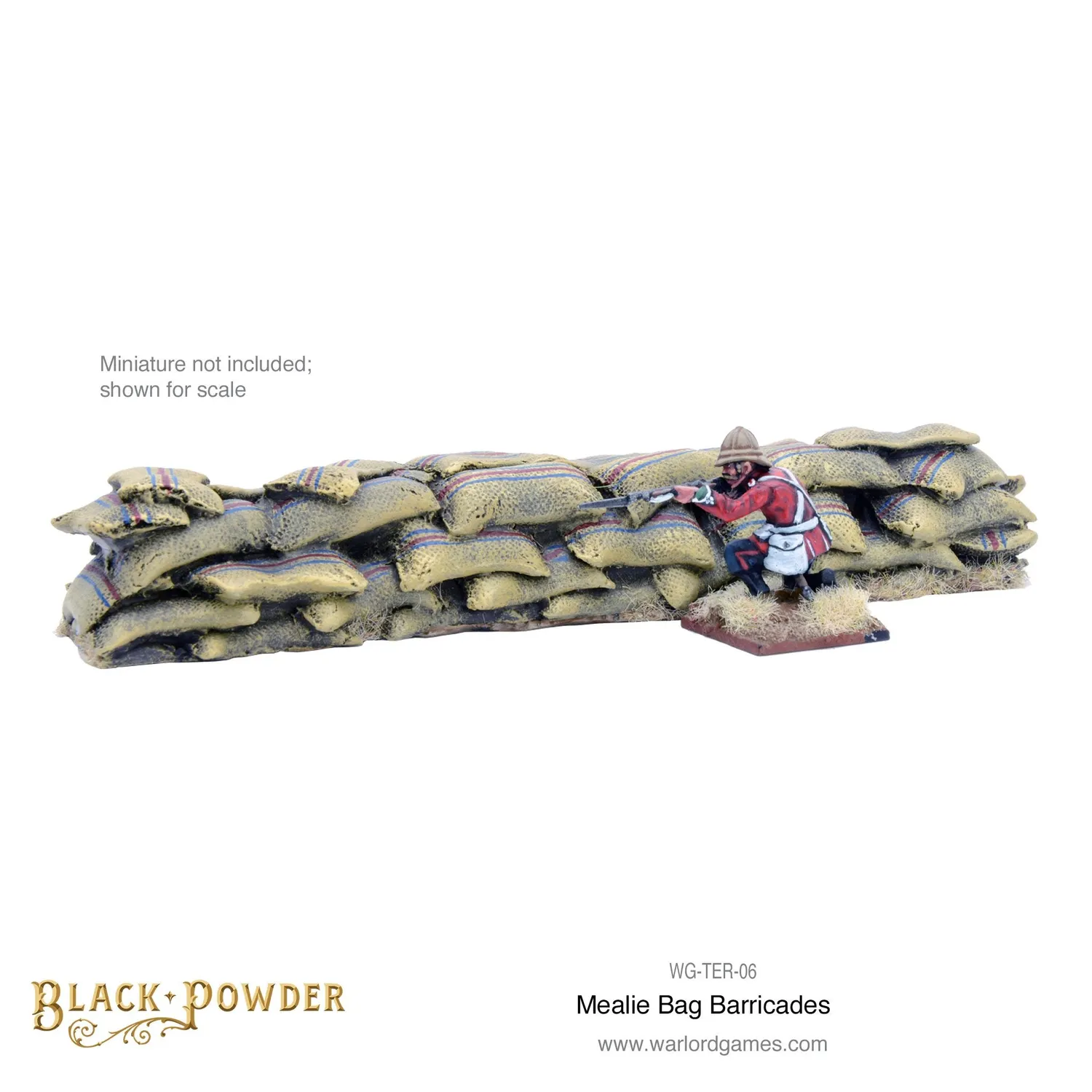 Black Powder Mealie Bag Barricade décor résine x4