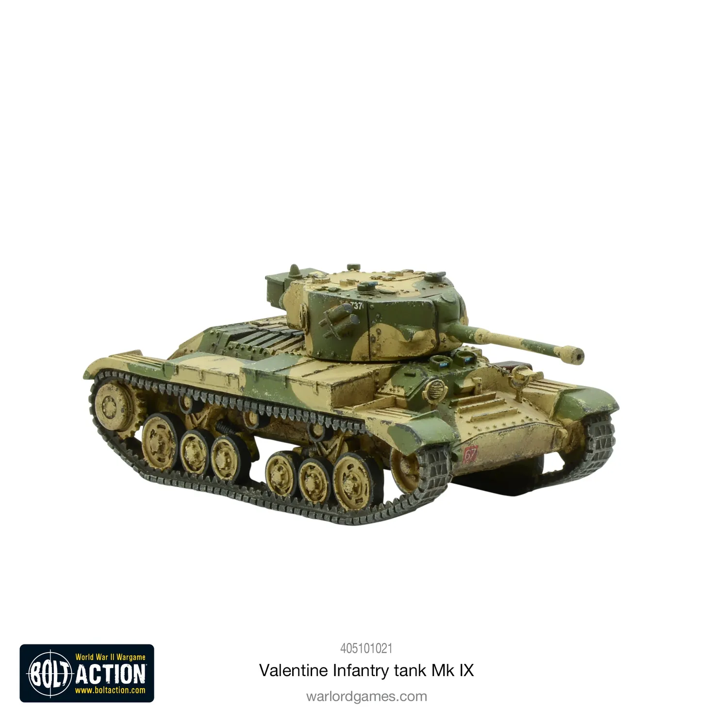 Bolt Action Valentine Mk IX char miniature résine et métal