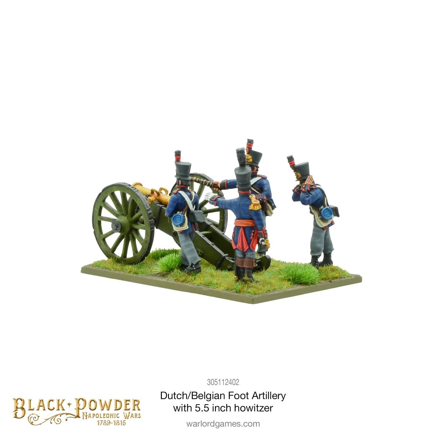 Warlord Black Powder artillerie belge obusier 5,5 pouces
