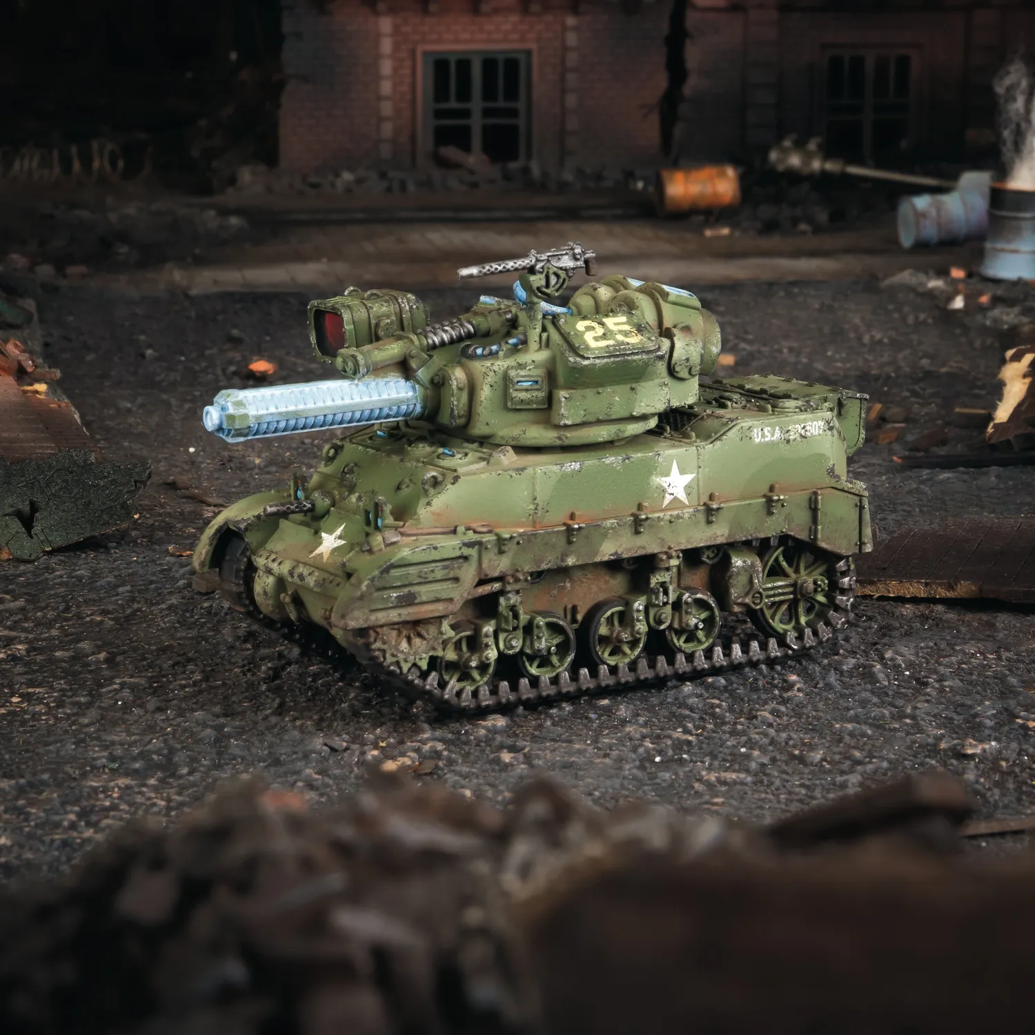 Bolt Action Konflikt '47 M5A2(T) Stuart Light Tank char Tesla en résine et plastique
