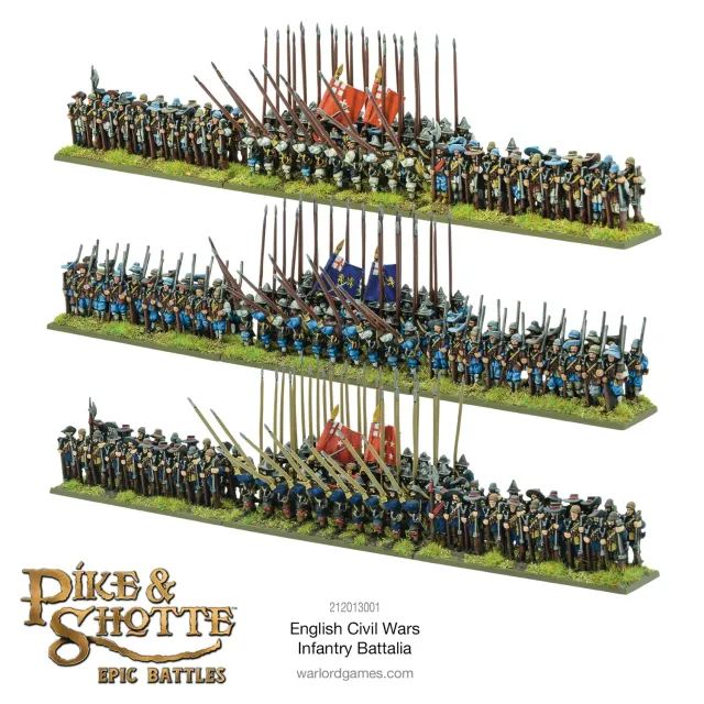 Bolt Action Pike & Shotte English Civil Wars Battalia figurines