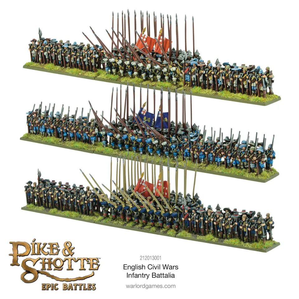 Bolt Action Pike & Shotte English Civil Wars Battalia figurines