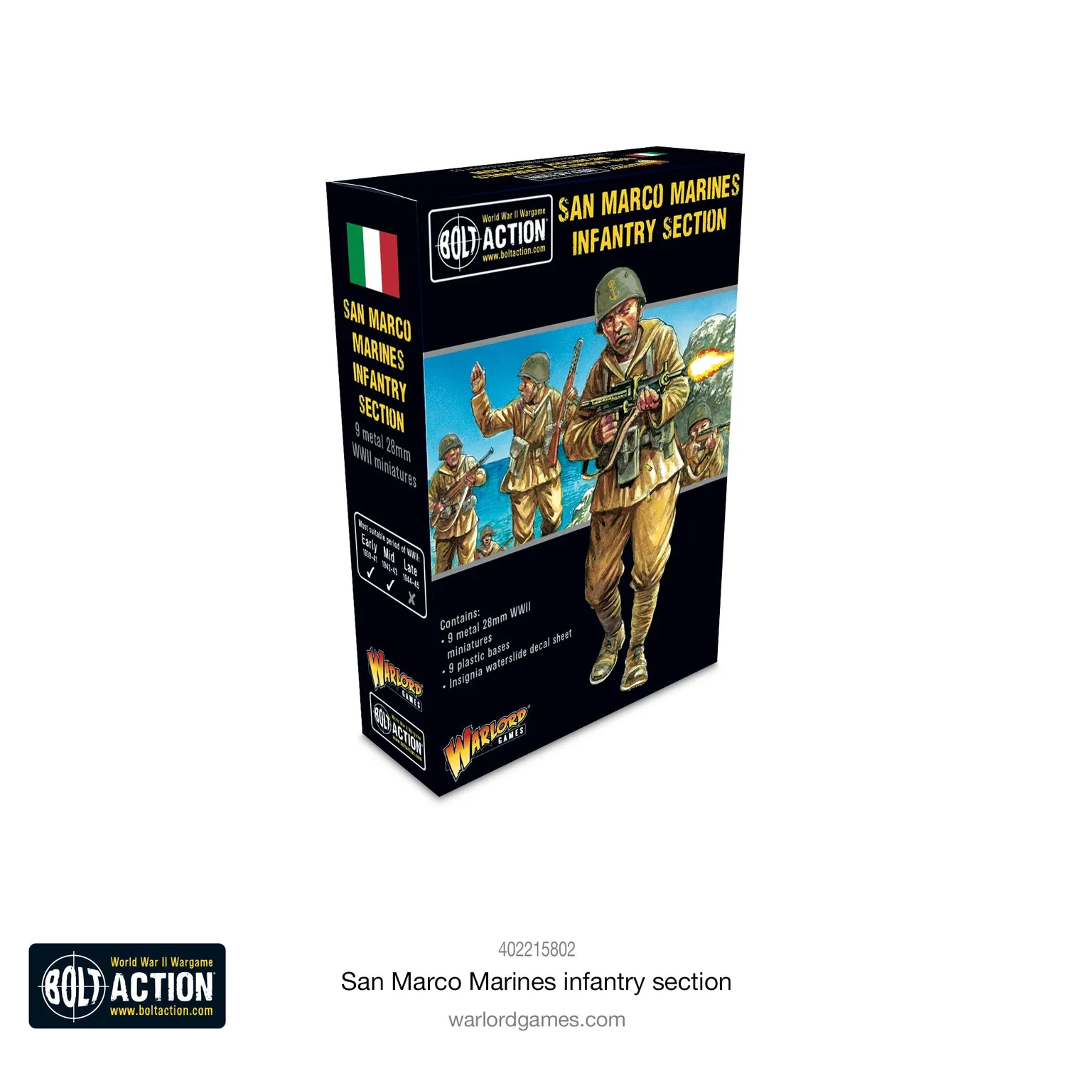 Bolt Action San Marco Marines Infantry Section figurines métal