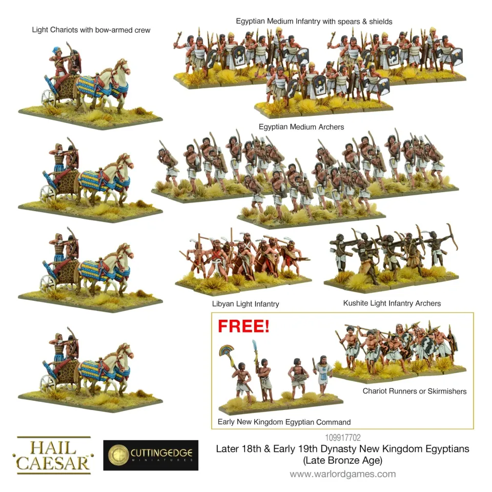 Hail Caesar New Kingdom Egyptians armée Bronze métal