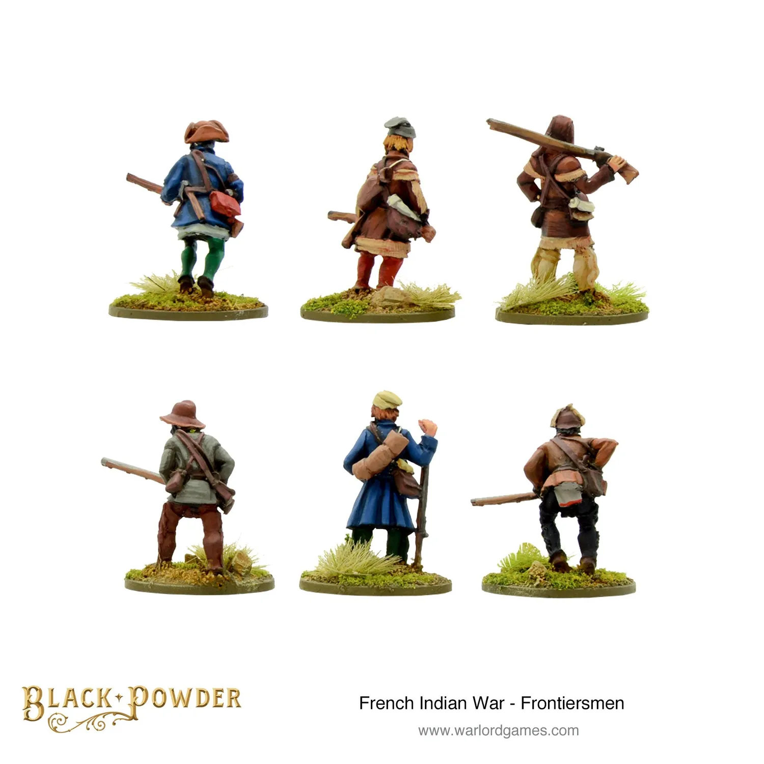 Bolt Action Black Powder Frontiersmen figurines métal 6 pièces