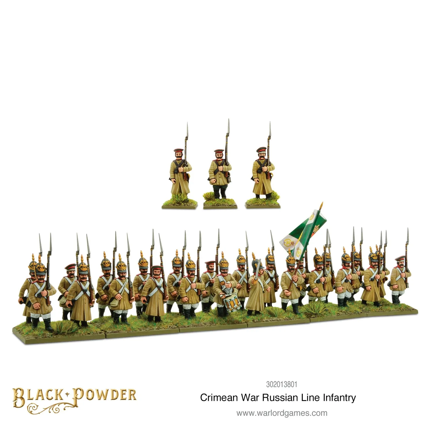 Bolt Action Black Powder Crimean War Russian Line Infantry figurines plastiques métal