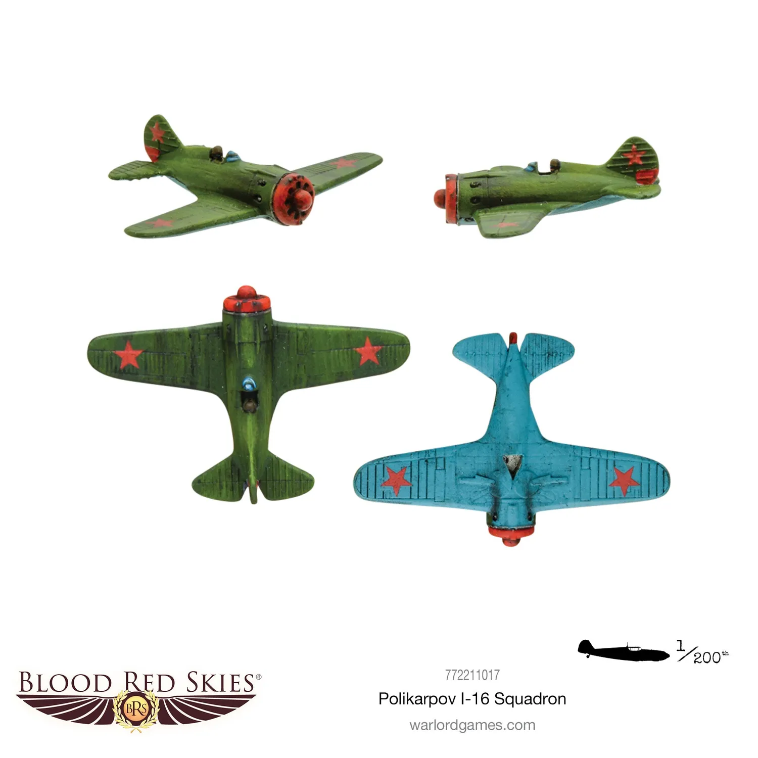 Warlord Games Blood Red Skies Polikarpov I-16 escadrille avion