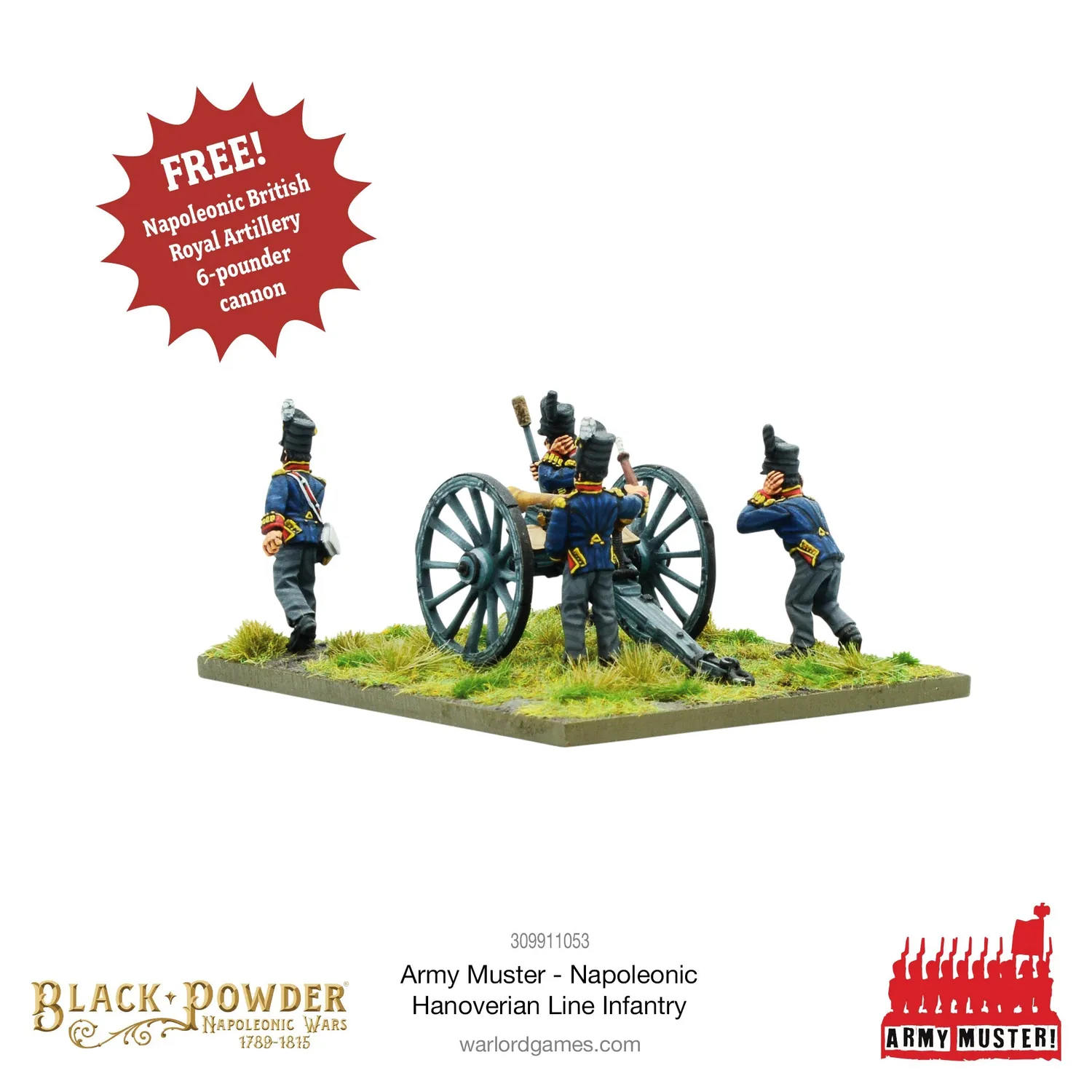 Black Powder Army Muster Hanoverian Line Infantry brigade plastique