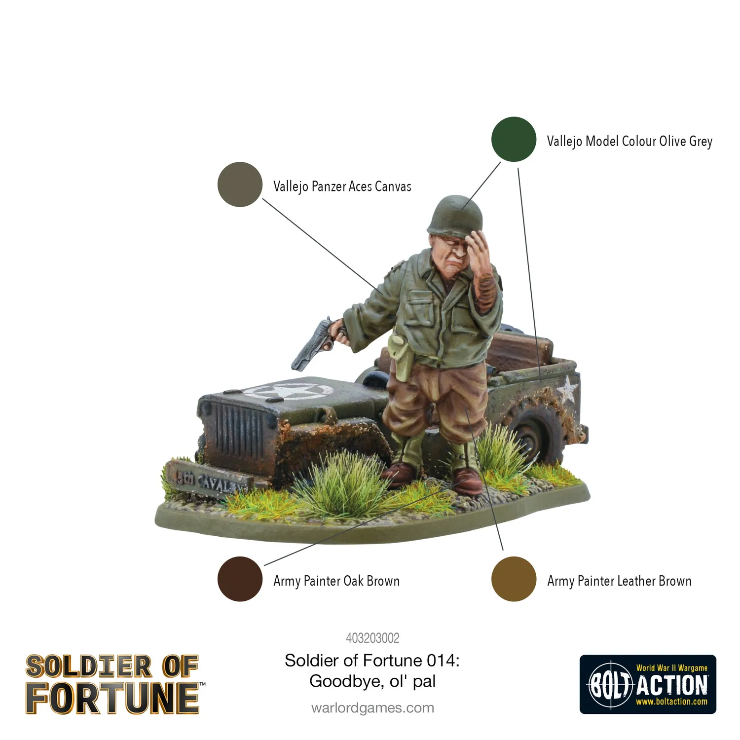 Bolt Action Soldier of Fortune 014 Goodbye Ol' Pal figurine diorama résine