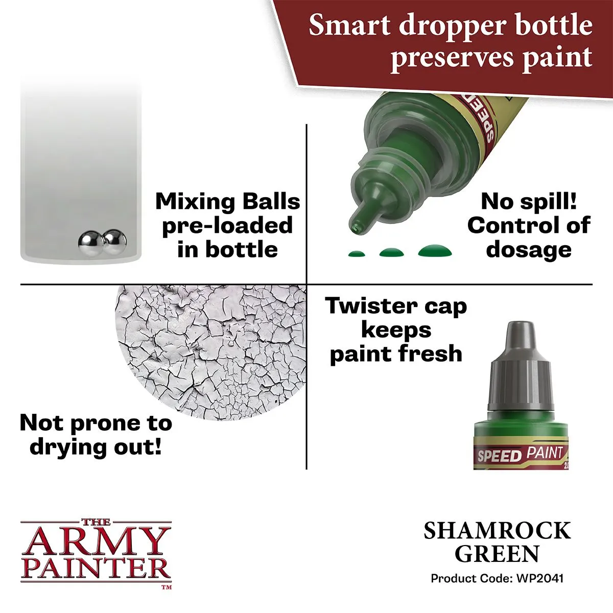 Army Painter Speedpaint Shamrock Green peinture vert 18ml
