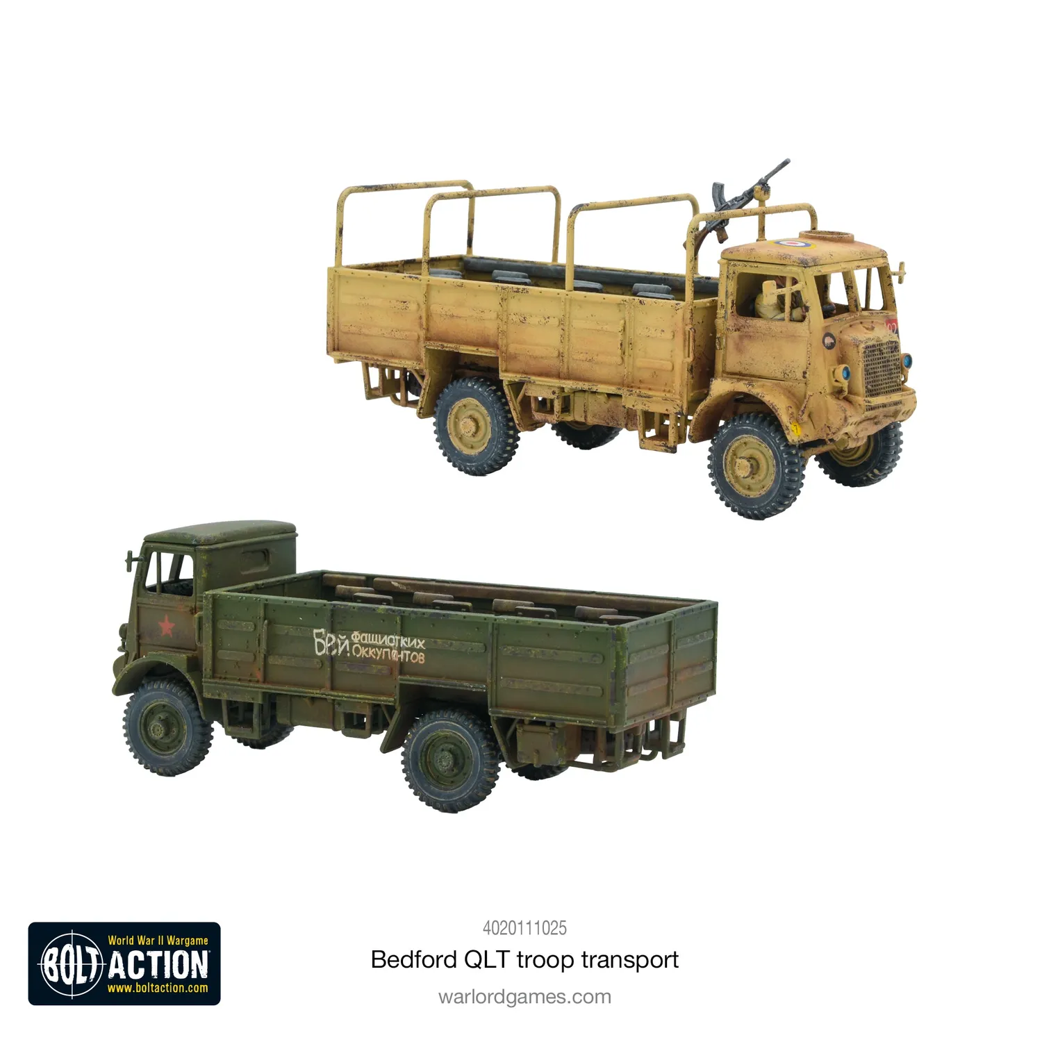 Bolt Action Bedford QLT camion de transport plastique