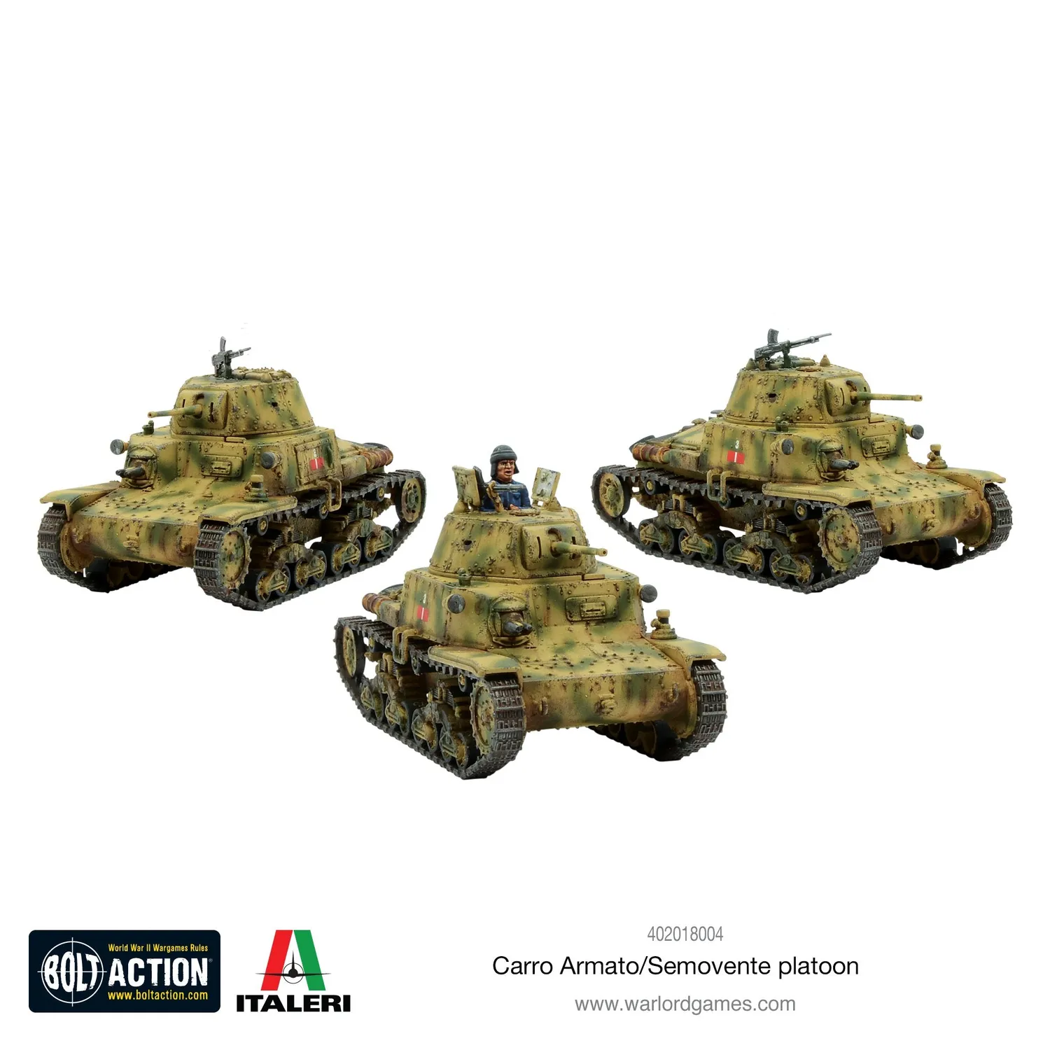 Bolt Action Carro Armato M13 Platoon kit de chars italien 3 pièces